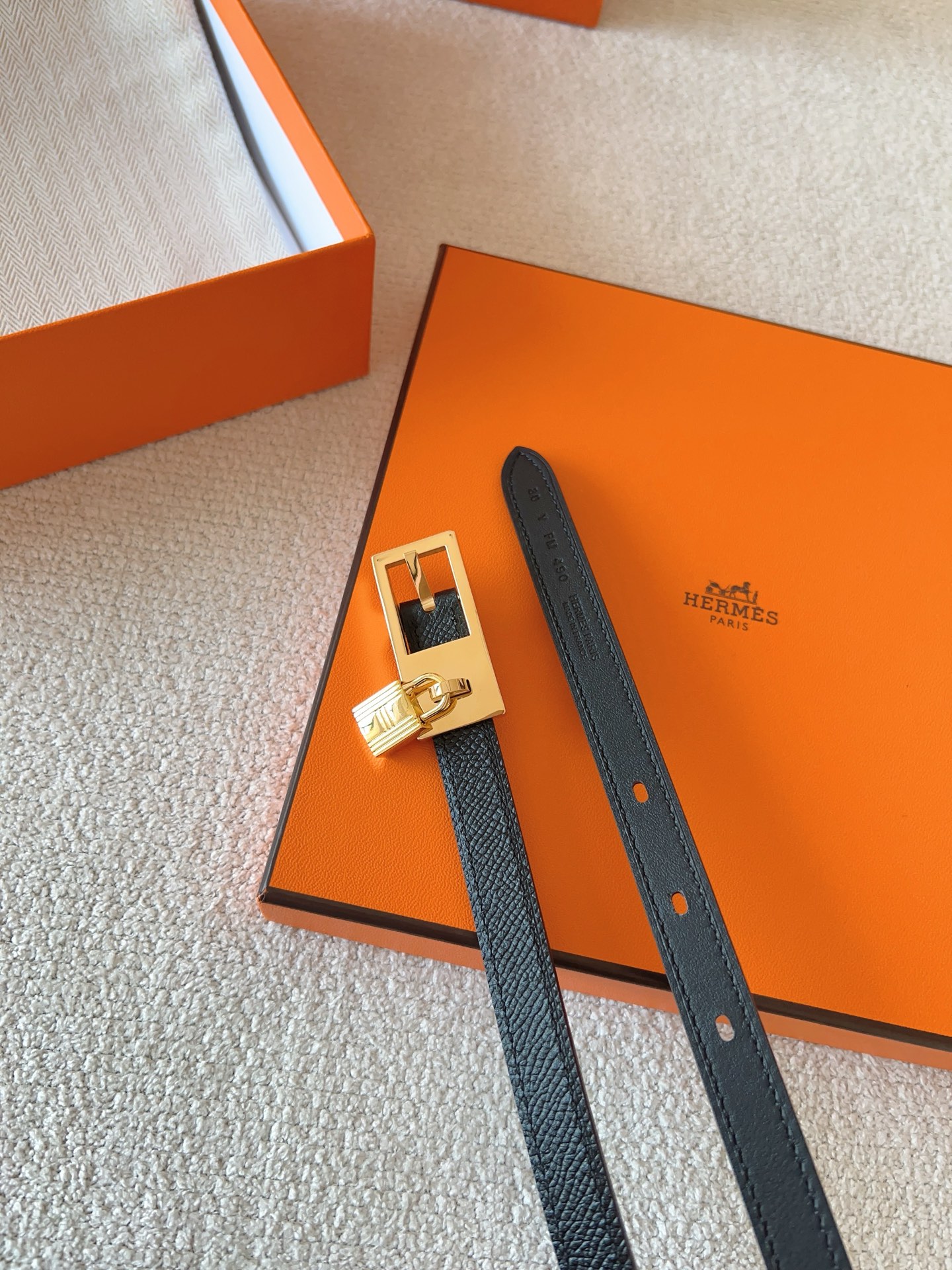 Hermès Female Leather Belt Cow Leather S-m-l