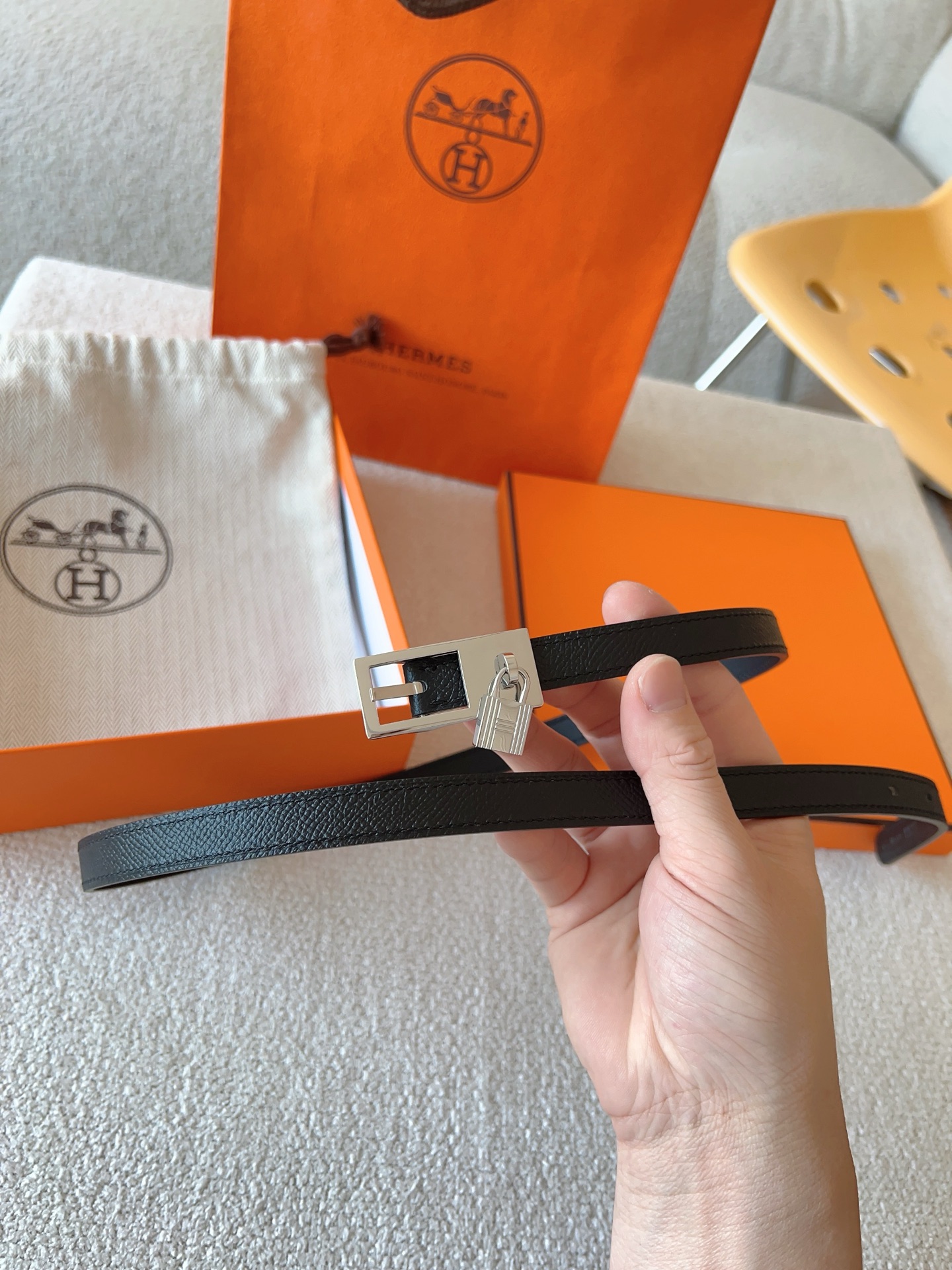 Hermès Female Leather Belt Cow Leather S-m-l