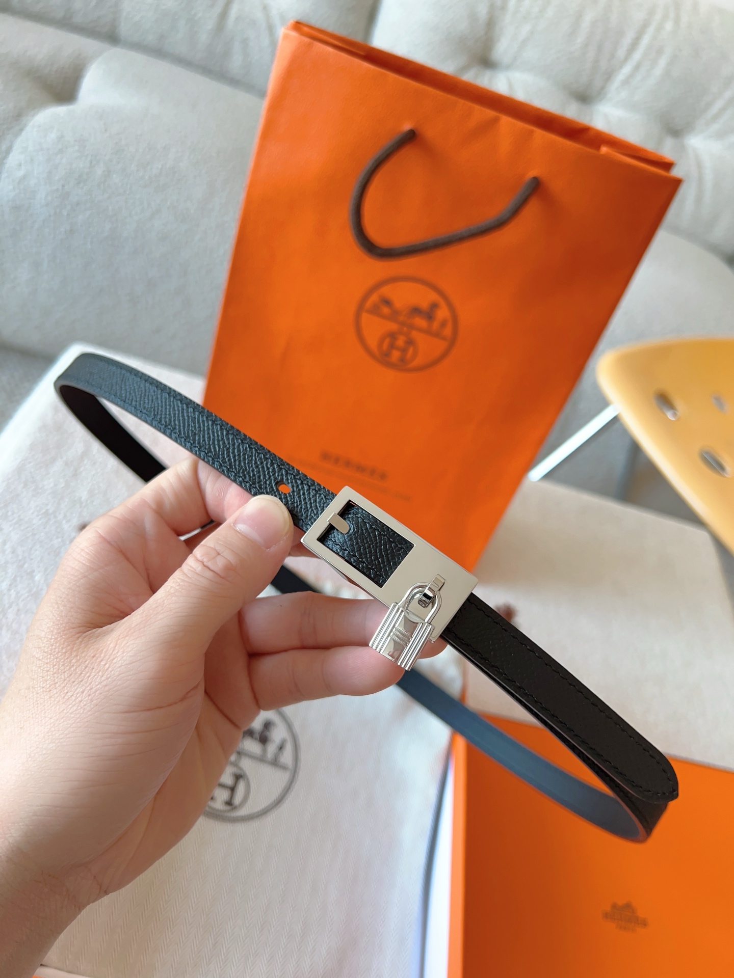 Hermès Female Leather Belt Cow Leather S-m-l