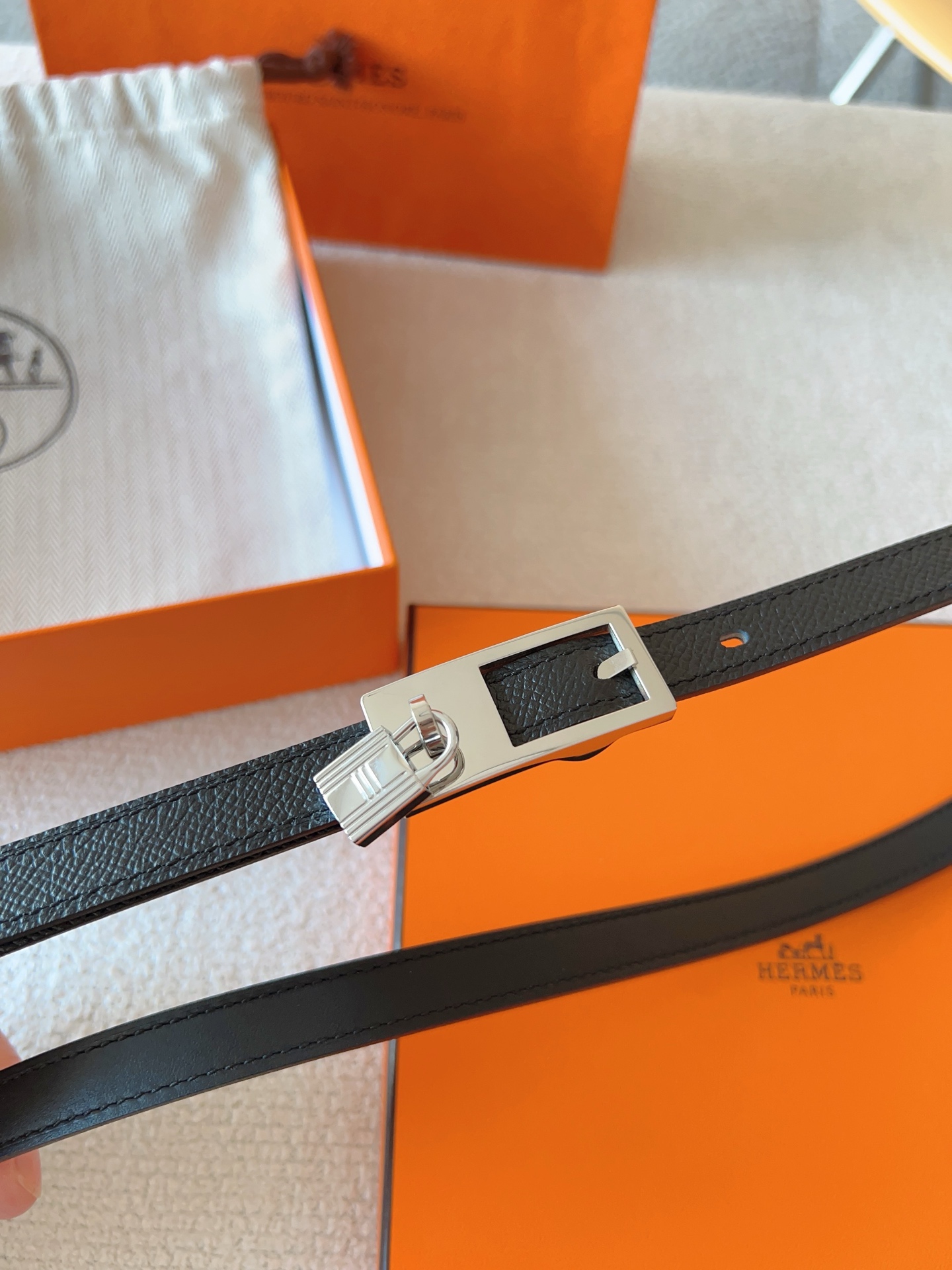Hermès Female Leather Belt Cow Leather S-m-l