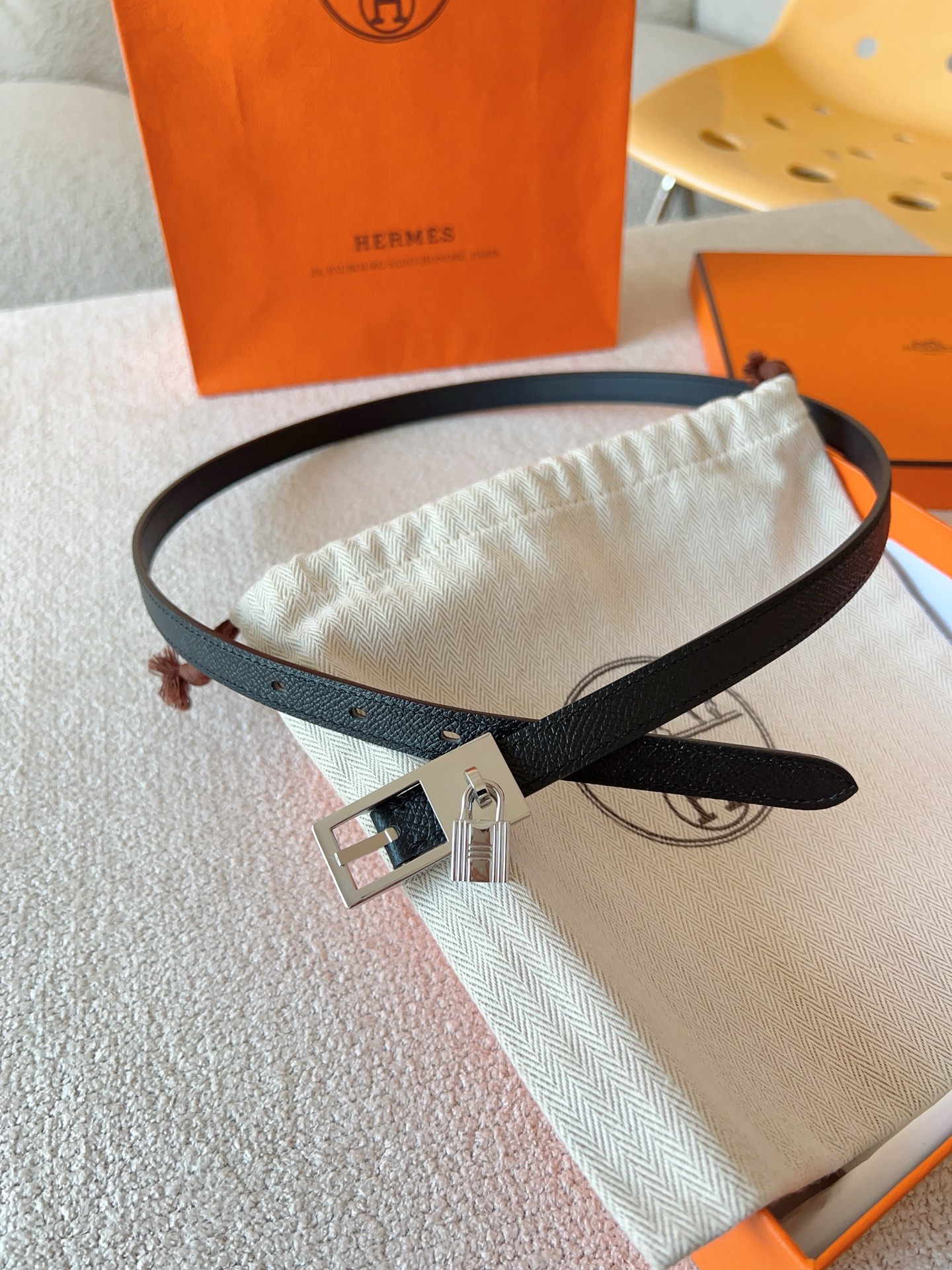 Hermès Female Leather Belt Cow Leather S-m-l