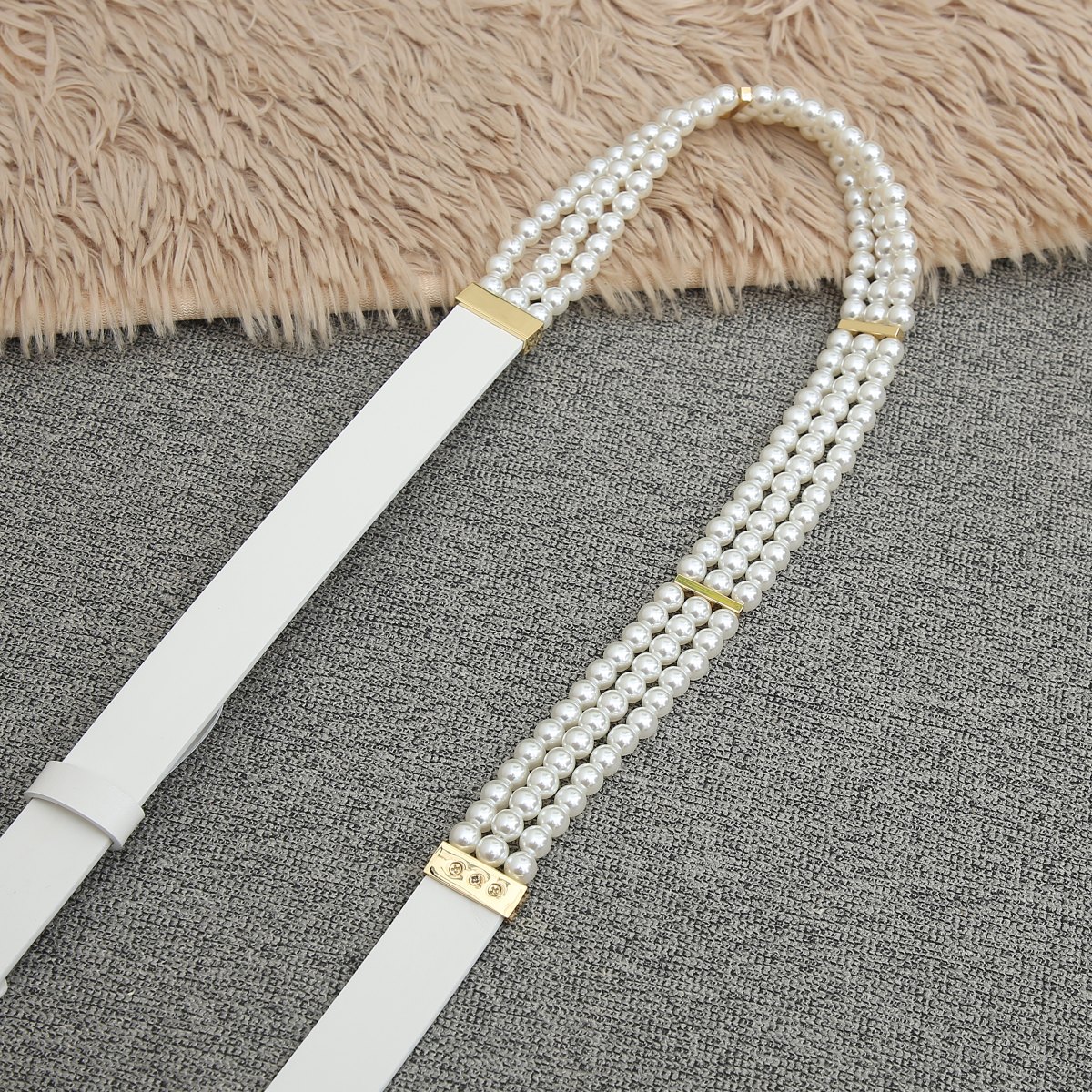 Dior Female Basic Belt Cow Leather White S-m