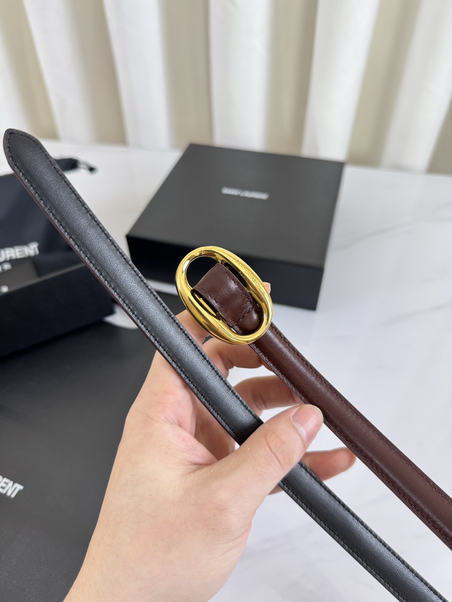 Saint Laurent Female Leather Belt S-l