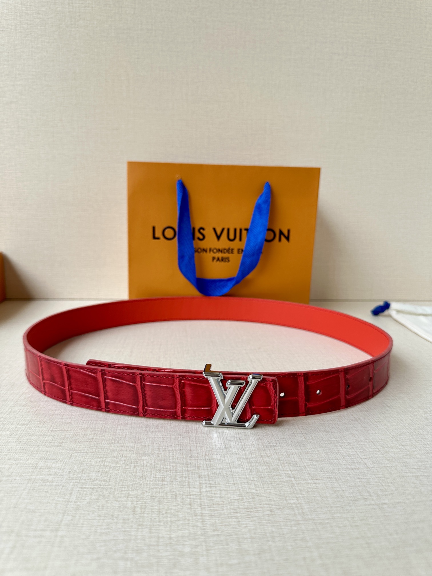 Louis Vuitton Female Leather Belt Top Grain Leather L