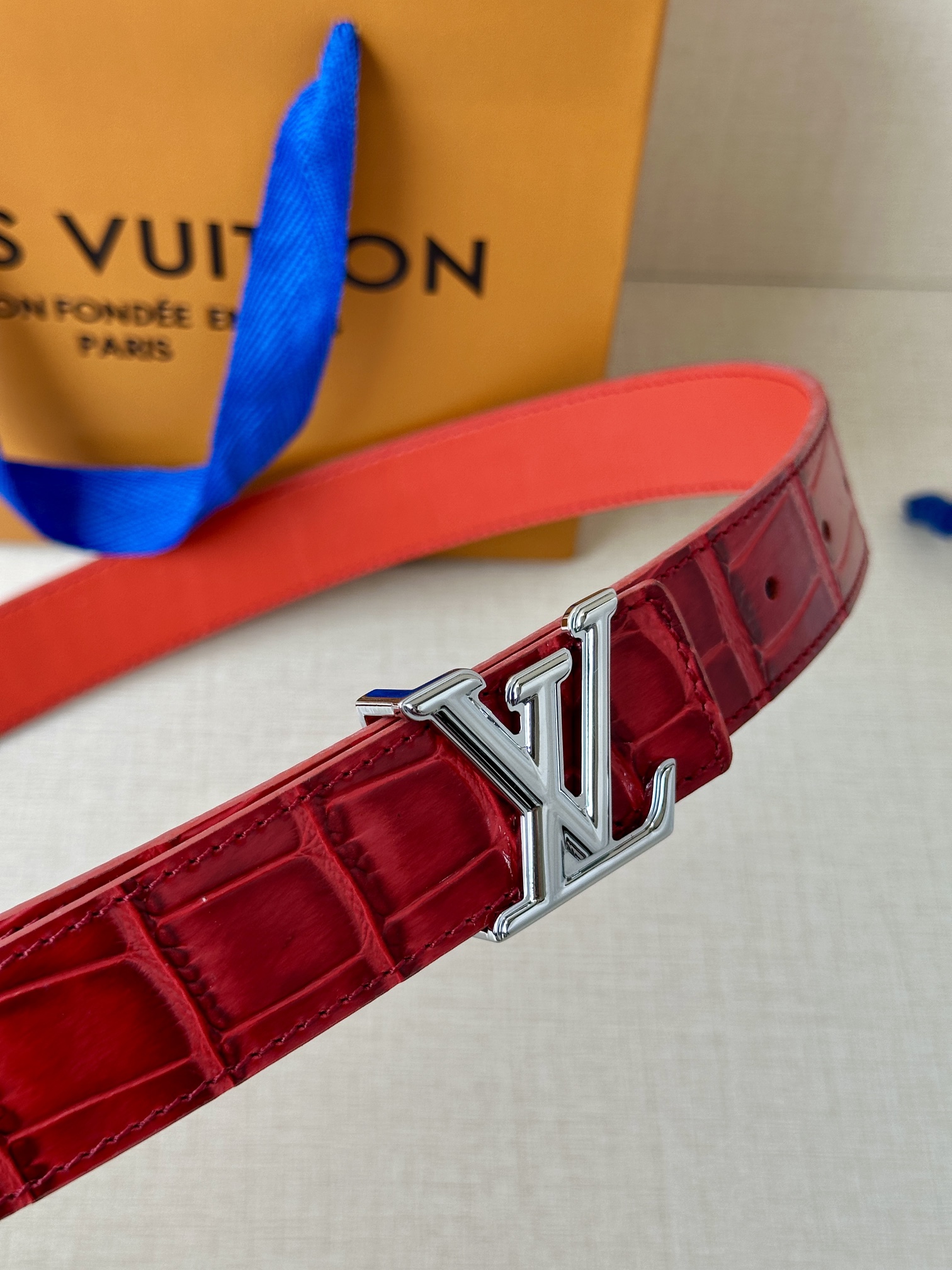 Louis Vuitton Female Leather Belt Top Grain Leather L