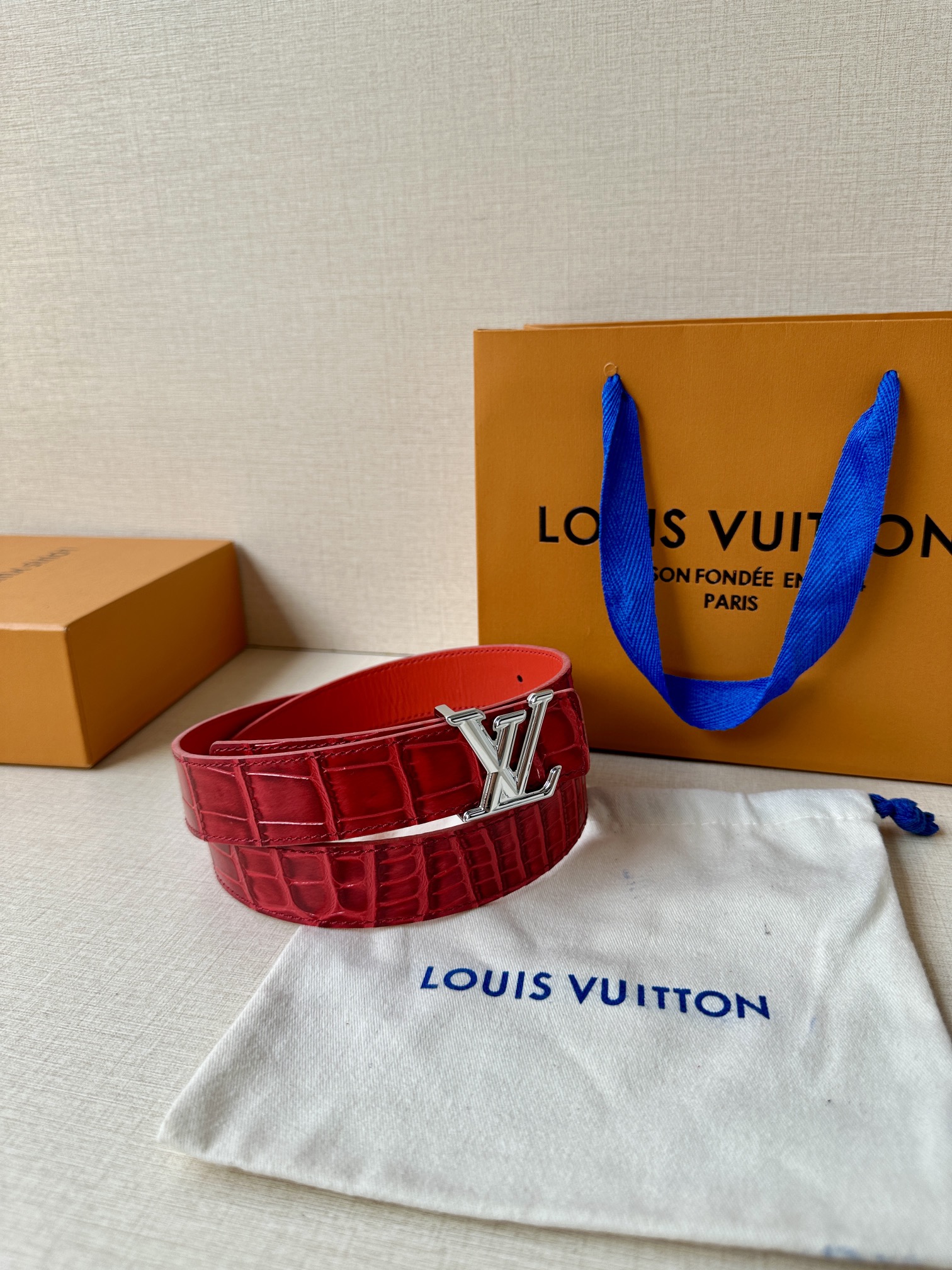 Louis Vuitton Female Leather Belt Top Grain Leather L