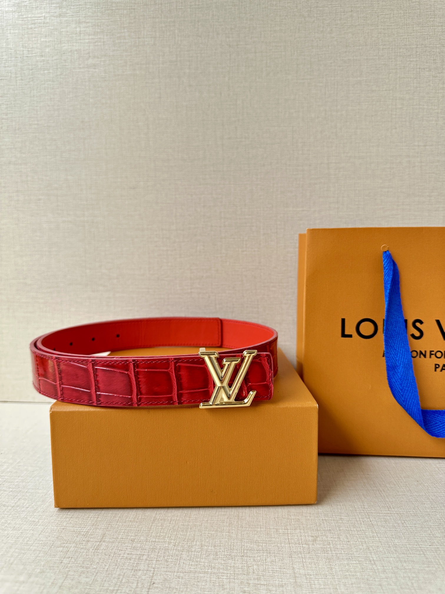 Louis Vuitton Female Leather Belt Top Grain Leather L
