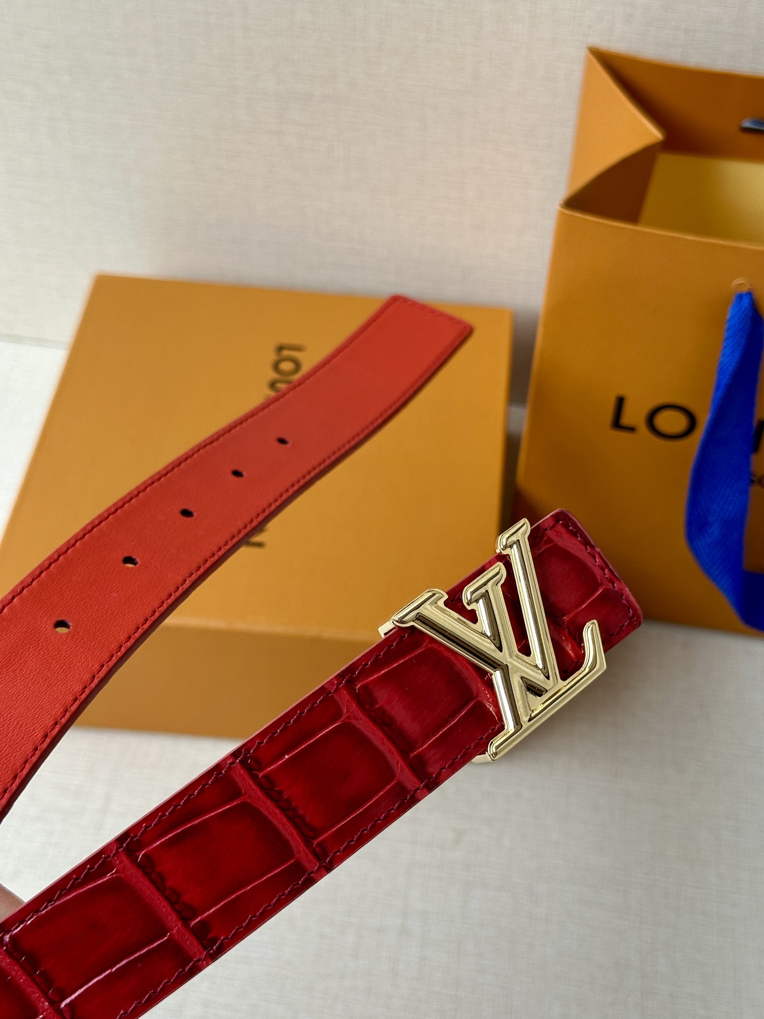 Louis Vuitton Female Leather Belt Top Grain Leather L