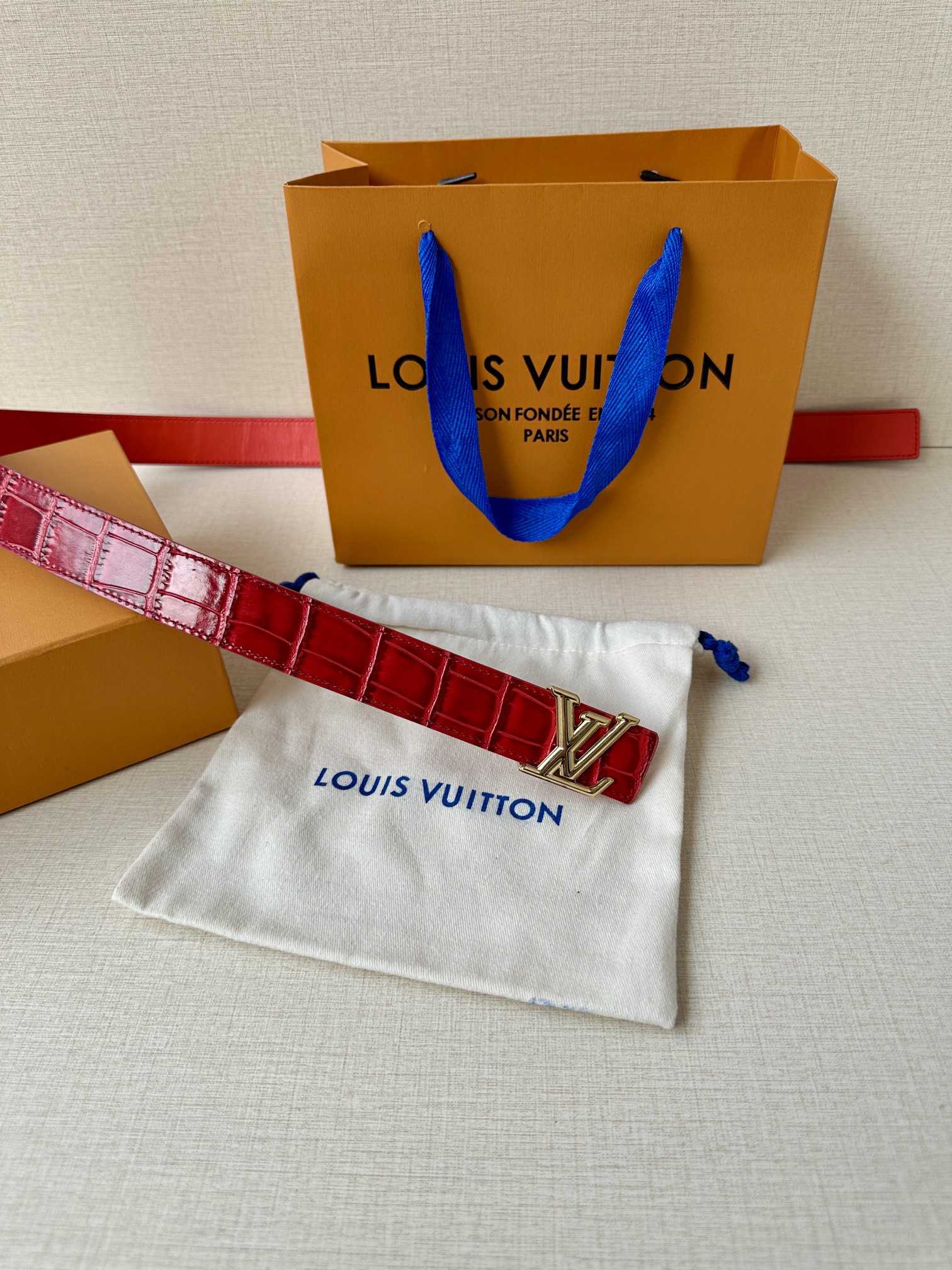 Louis Vuitton Female Leather Belt Top Grain Leather L
