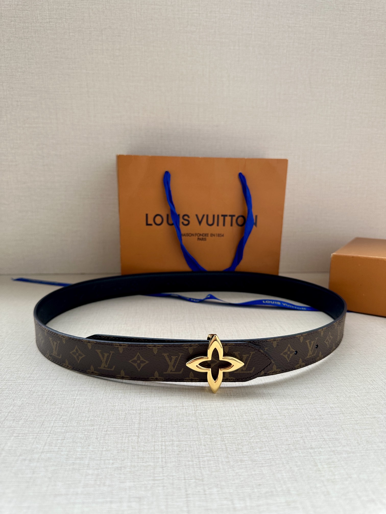 Louis Vuitton Female Basic Belt Cow Leather M-l