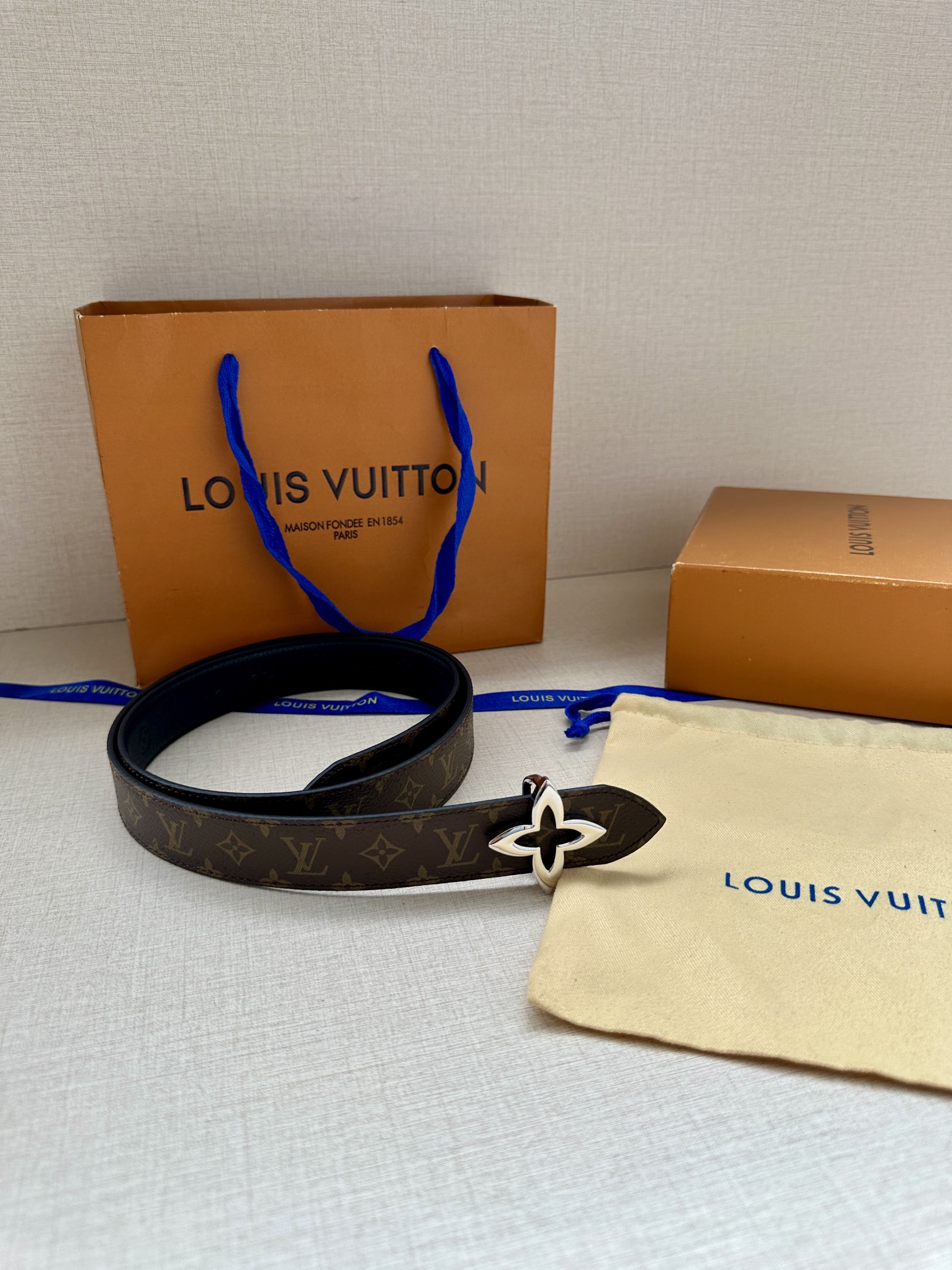 Louis Vuitton Female Basic Belt Cow Leather M-l