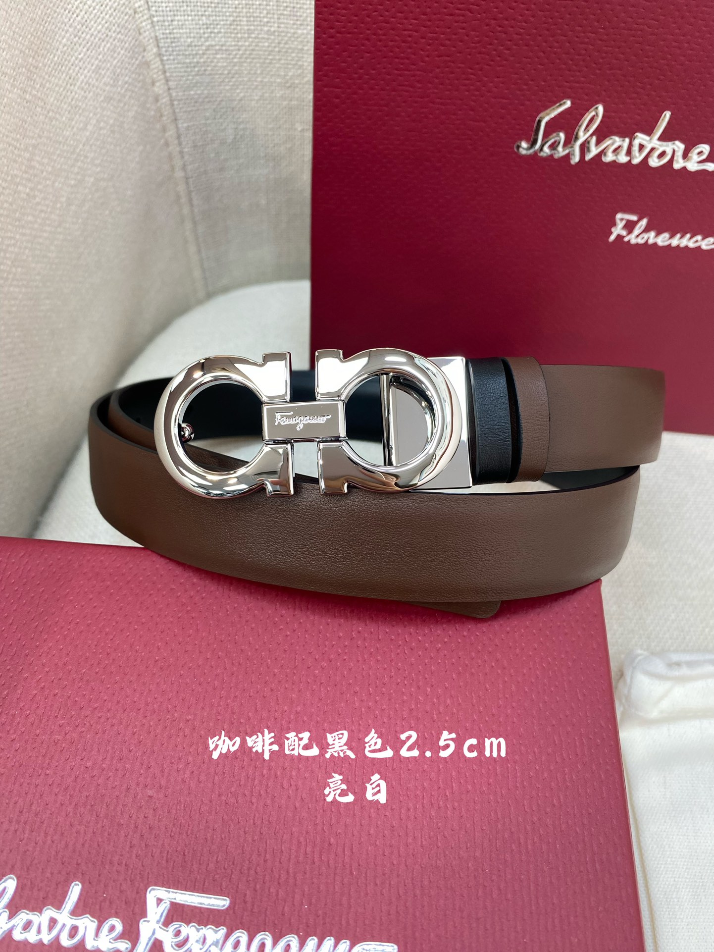 Salvatore Ferragamo Female Basic Belt Cow Leather 25mm-m