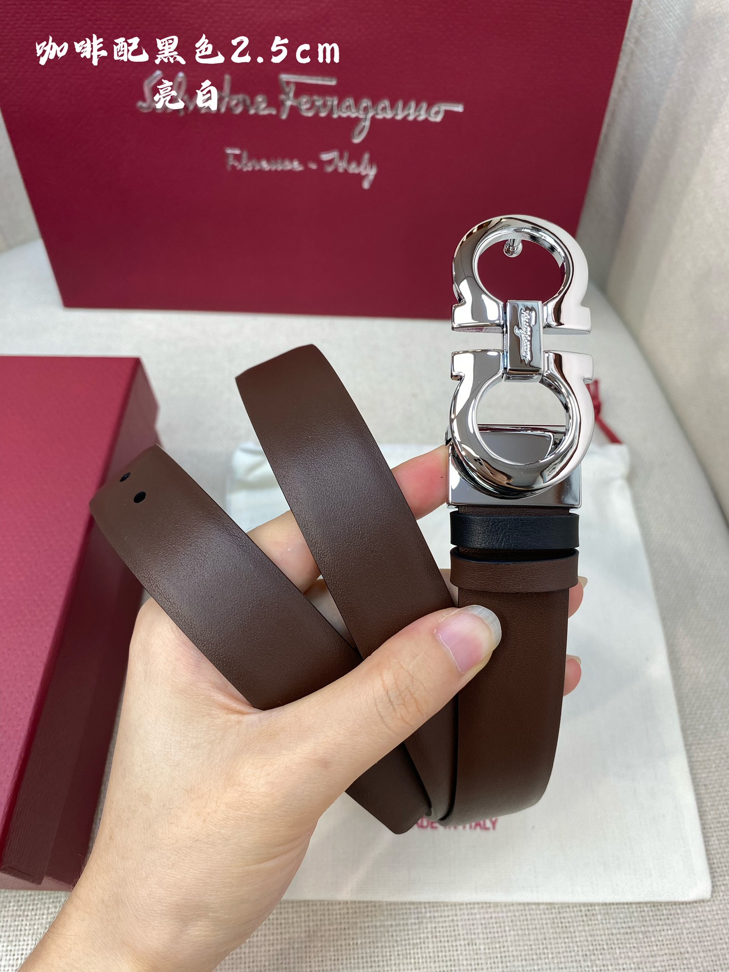 Salvatore Ferragamo Female Basic Belt Cow Leather 25mm-m