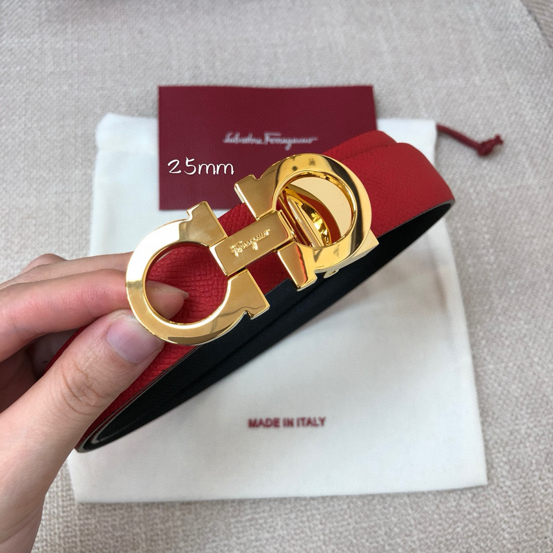 Salvatore Ferragamo Female Basic Belt Cow Leather 25mm-m