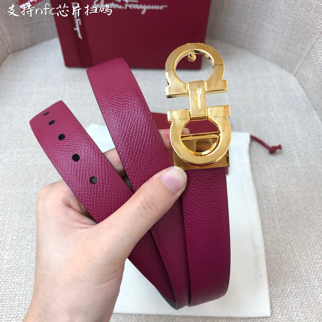 Salvatore Ferragamo Female Basic Belt Cow Leather 25mm-m