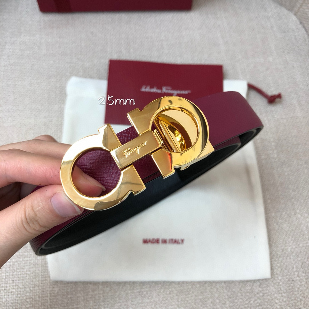 Salvatore Ferragamo Female Basic Belt Cow Leather 25mm-m