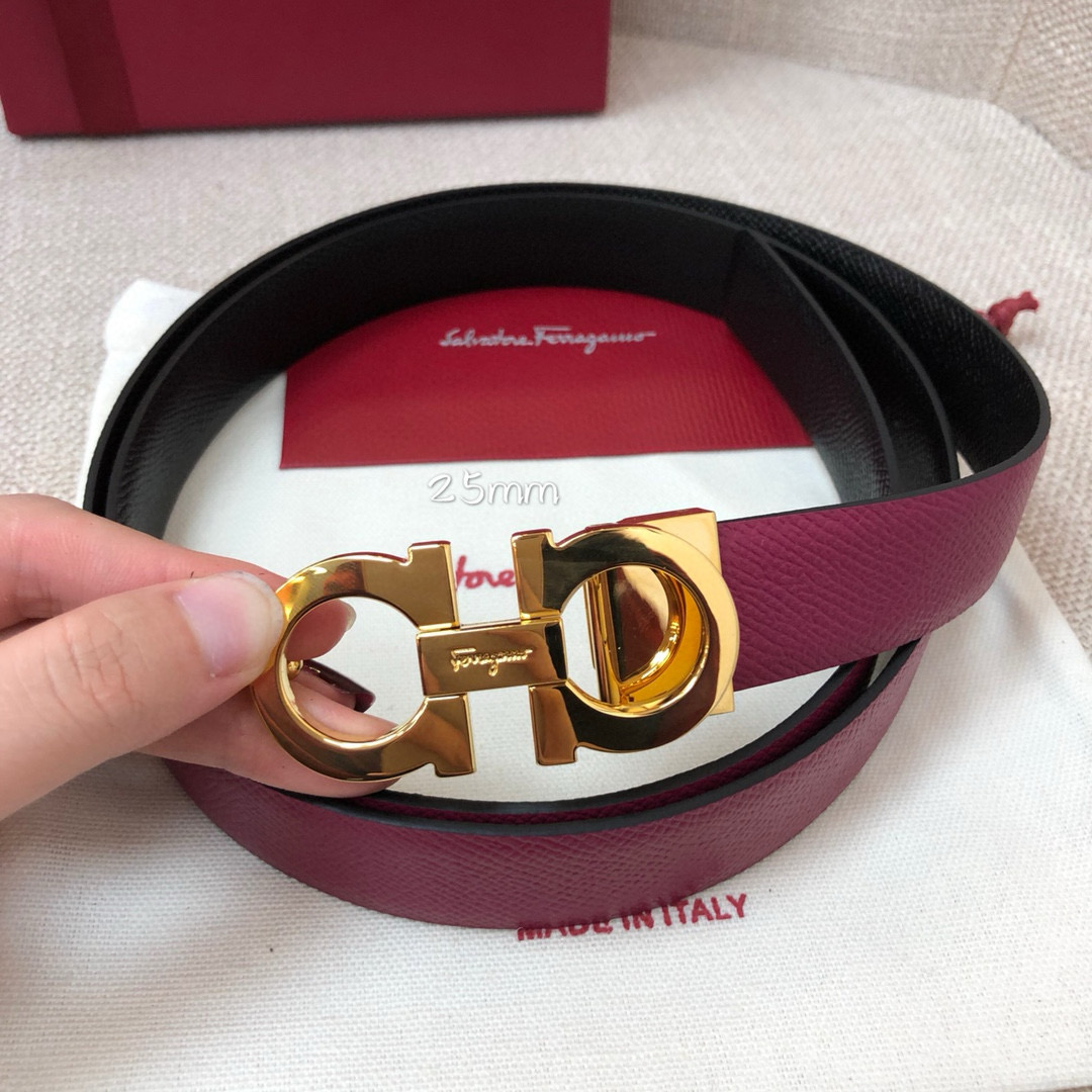 Salvatore Ferragamo Female Basic Belt Cow Leather 25mm-m