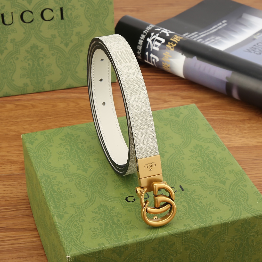 Gucci Female Basic Belt Canvas Beige S-m