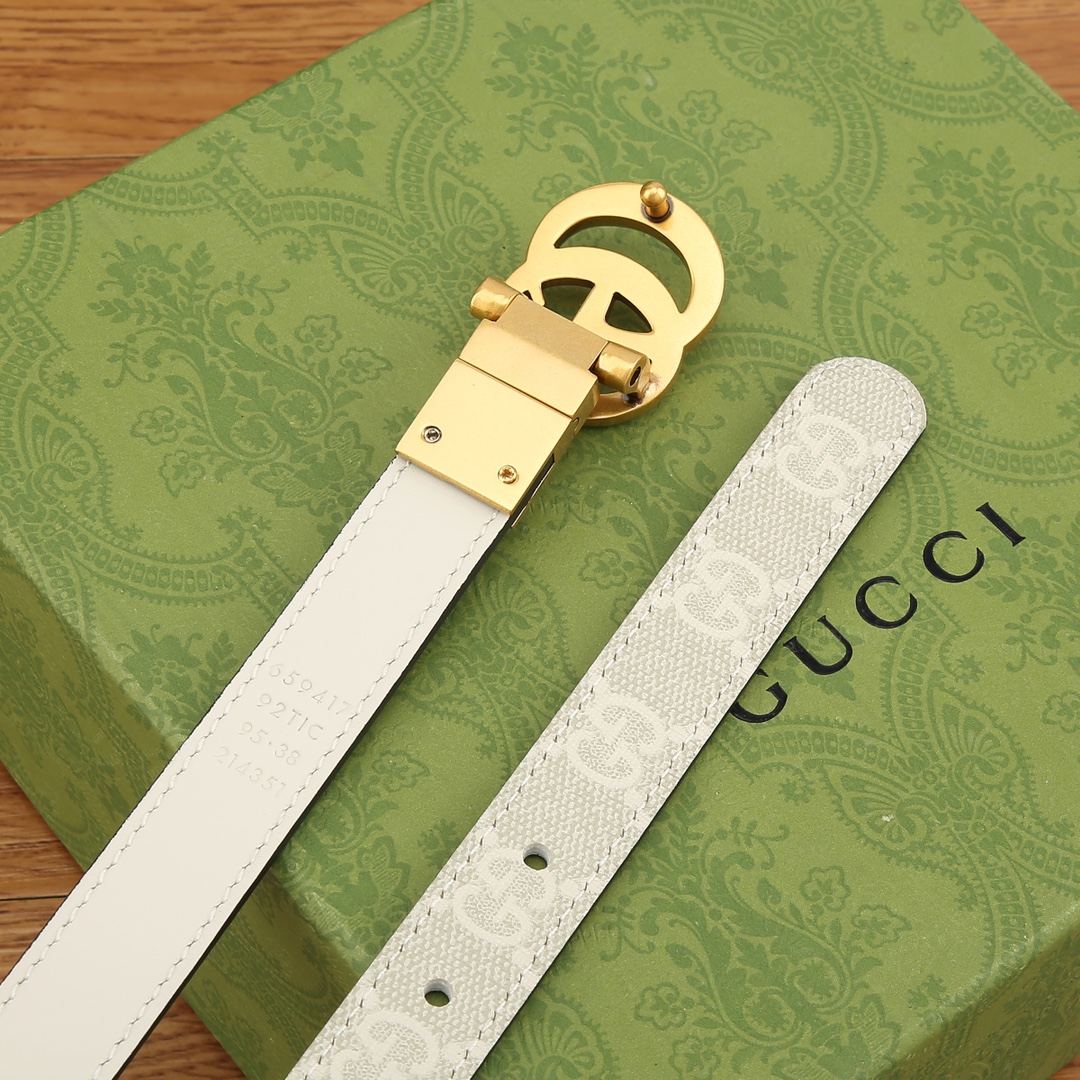 Gucci Female Basic Belt Canvas Beige S-m