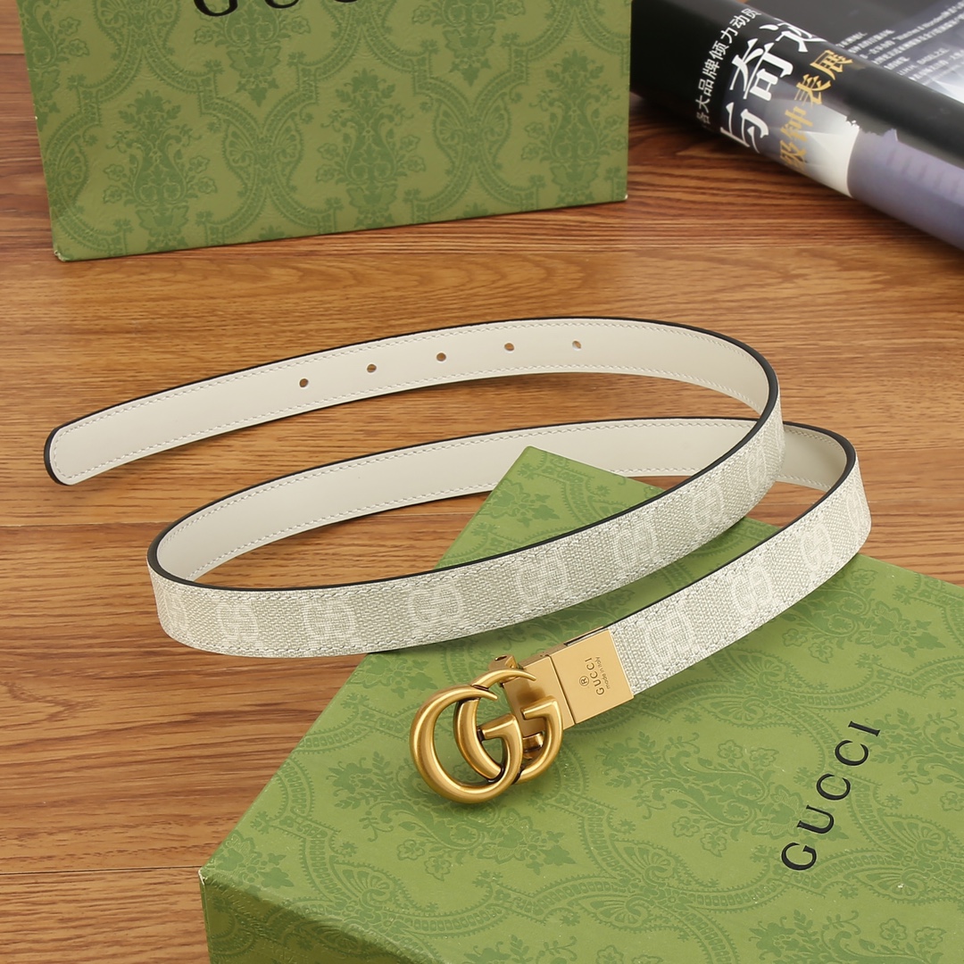 Gucci Female Basic Belt Canvas Beige S-m