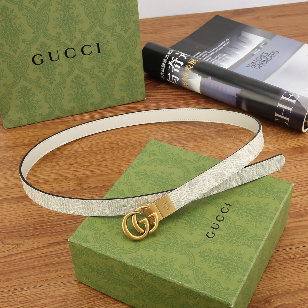 Gucci Female Basic Belt Canvas Beige S-m