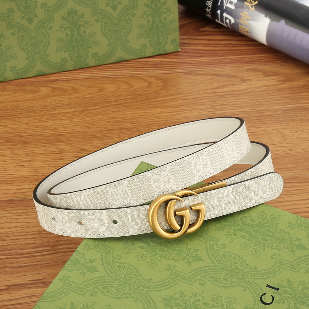 Gucci Female Basic Belt Canvas Beige S-m