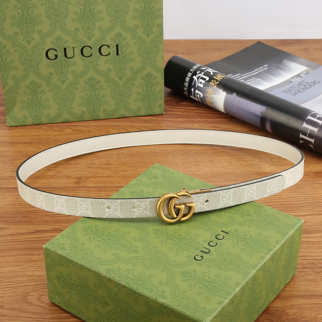 Gucci Female Basic Belt Canvas Beige S-m