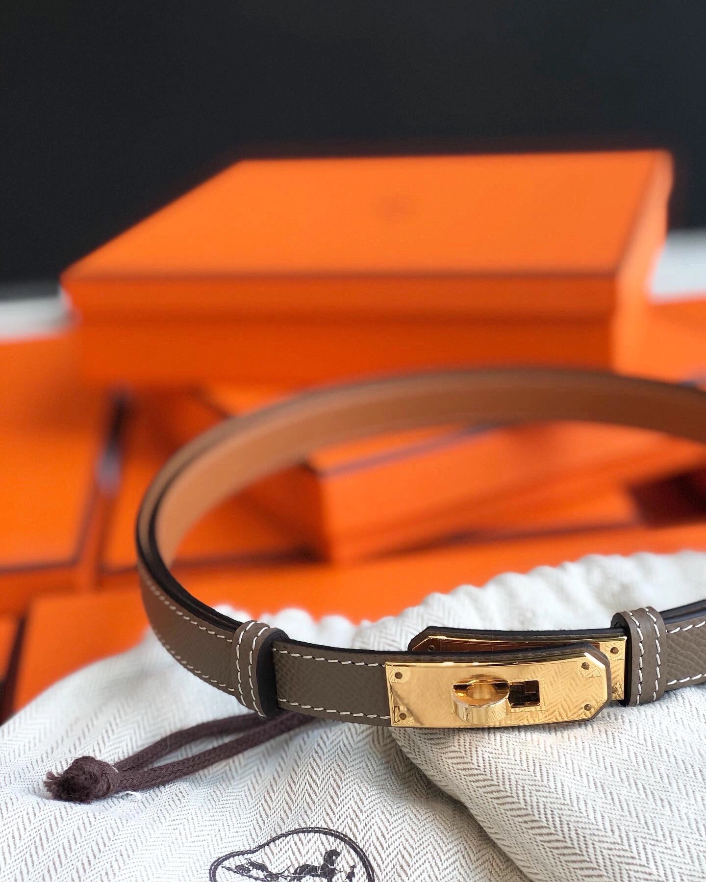 Hermès Female Leather Belt S-m