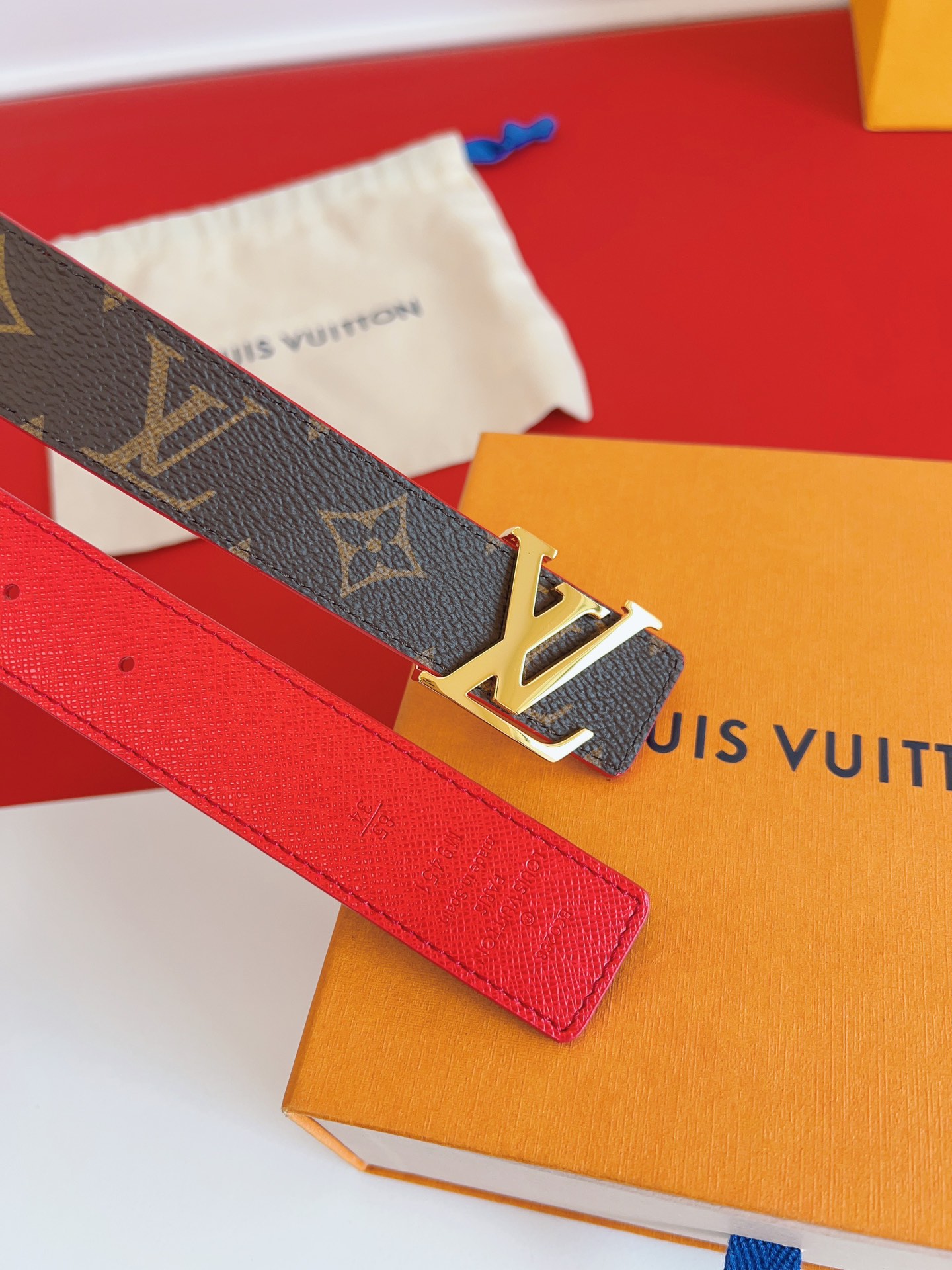 Louis Vuitton Female Basic Belt Top Grain Leather M-l