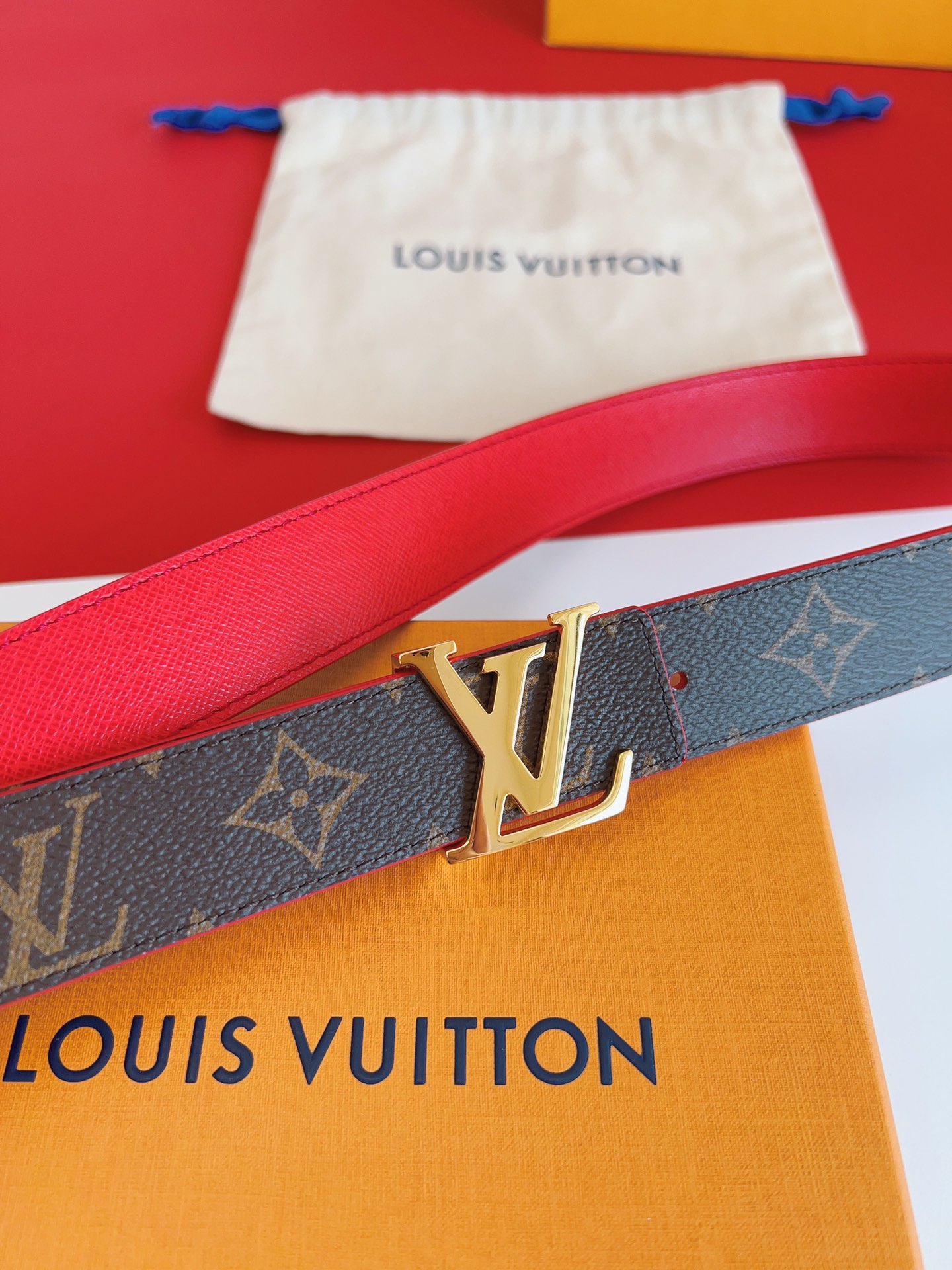Louis Vuitton Female Basic Belt Top Grain Leather M-l
