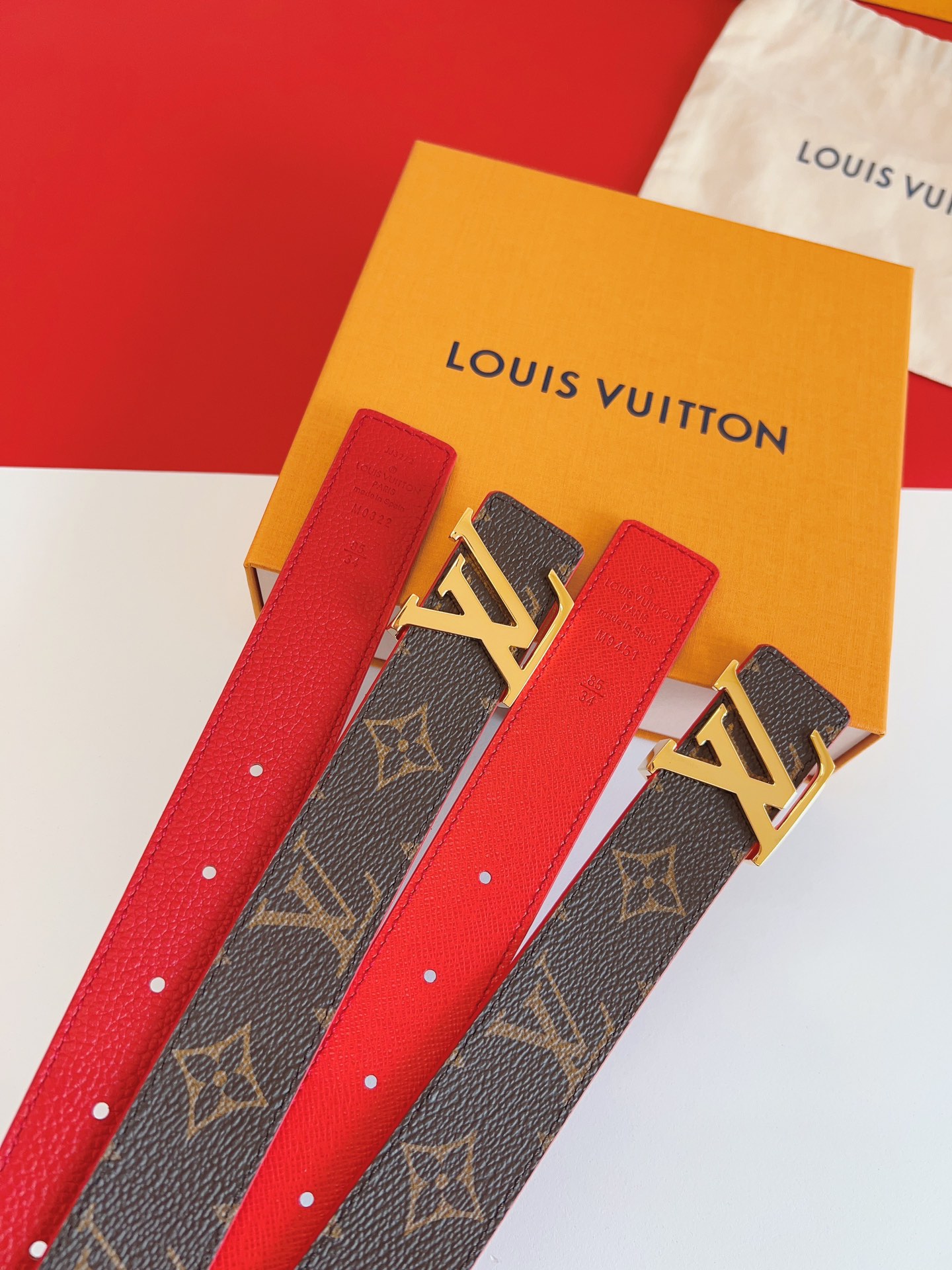 Louis Vuitton Female Basic Belt Top Grain Leather M-l