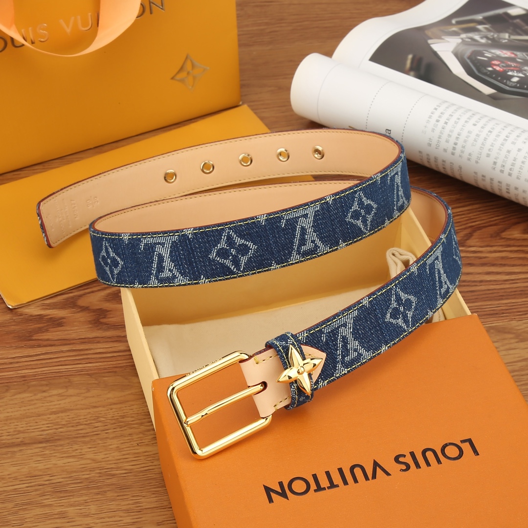 Louis Vuitton Female Basic Belt Cow Leather M-l