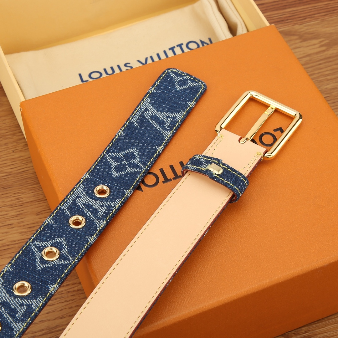Louis Vuitton Female Basic Belt Cow Leather M-l
