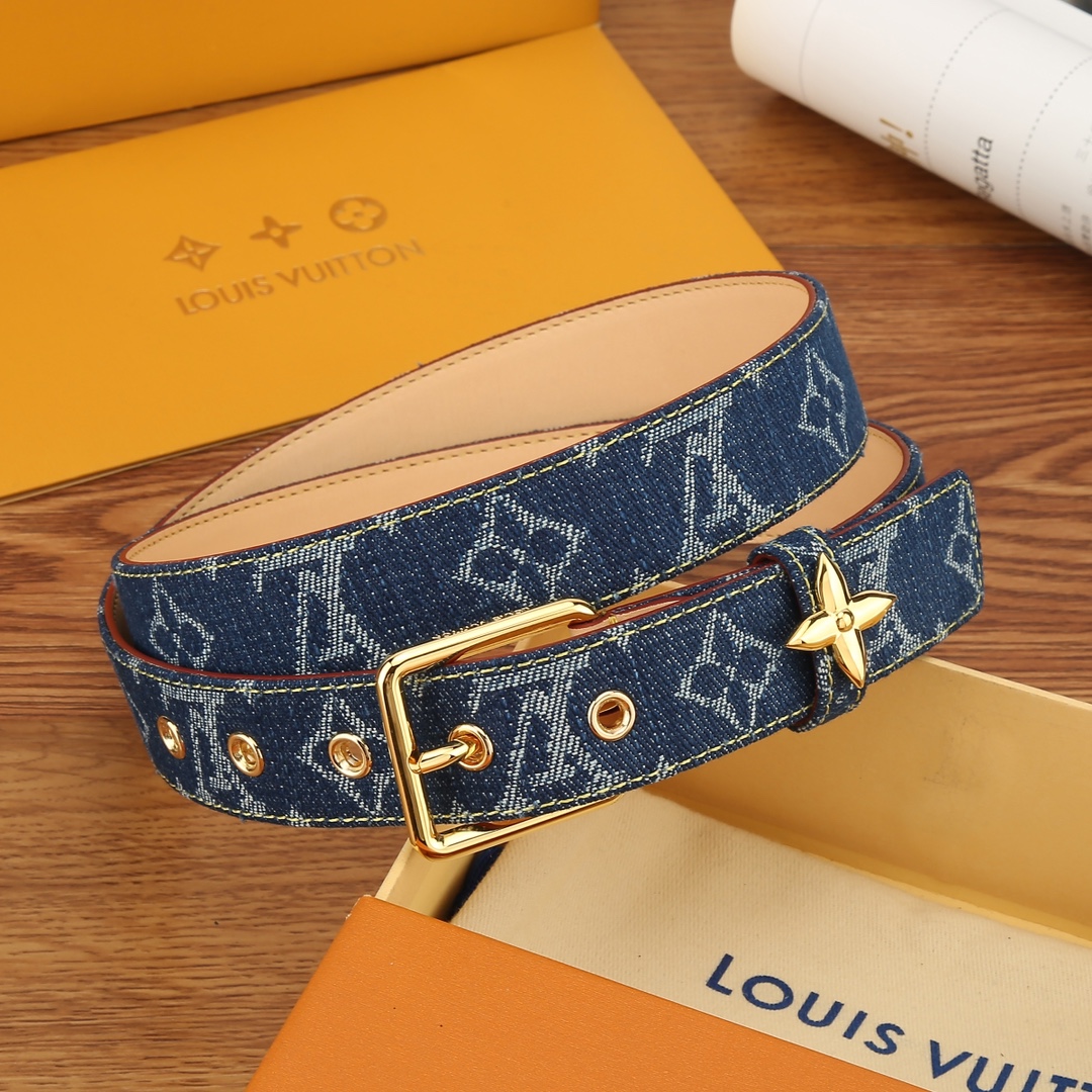 Louis Vuitton Female Basic Belt Cow Leather M-l
