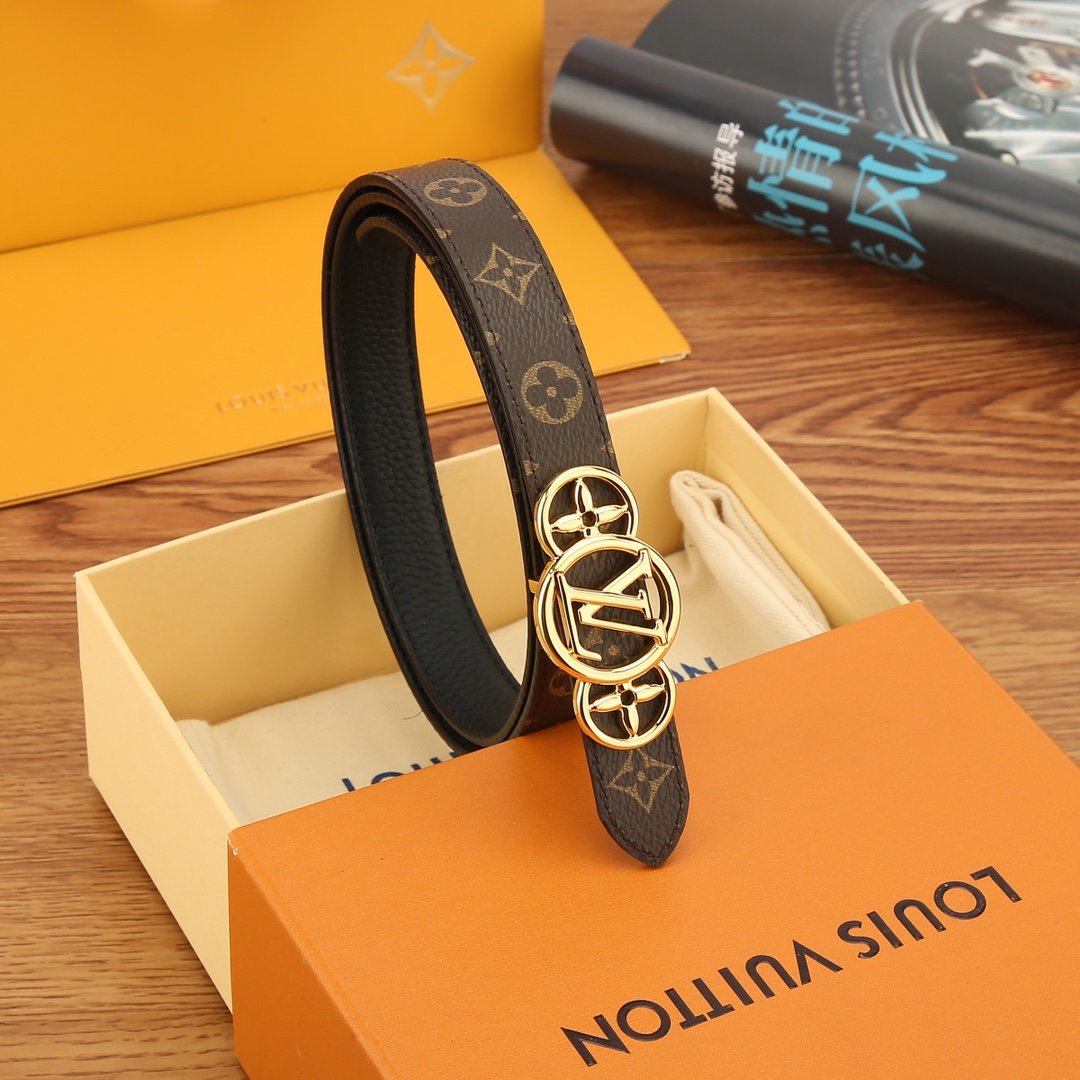 Louis Vuitton Female Basic Belt Cow Leather M-l