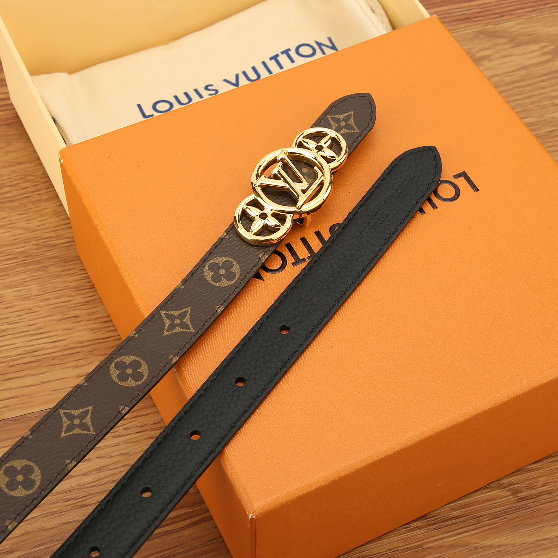 Louis Vuitton Female Basic Belt Cow Leather M-l