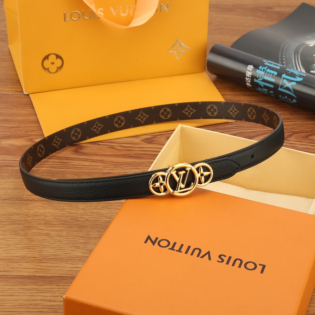 Louis Vuitton Female Basic Belt Cow Leather M-l