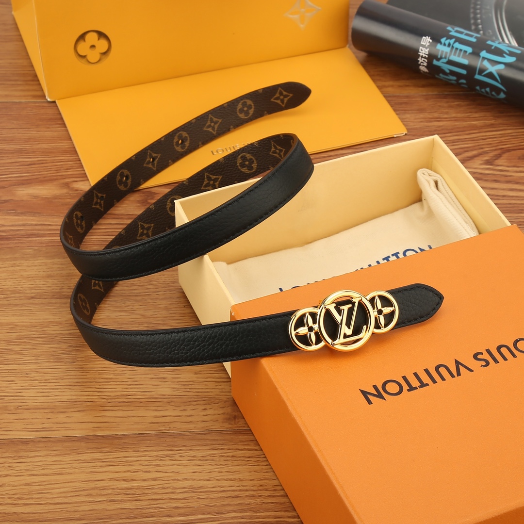 Louis Vuitton Female Basic Belt Cow Leather M-l