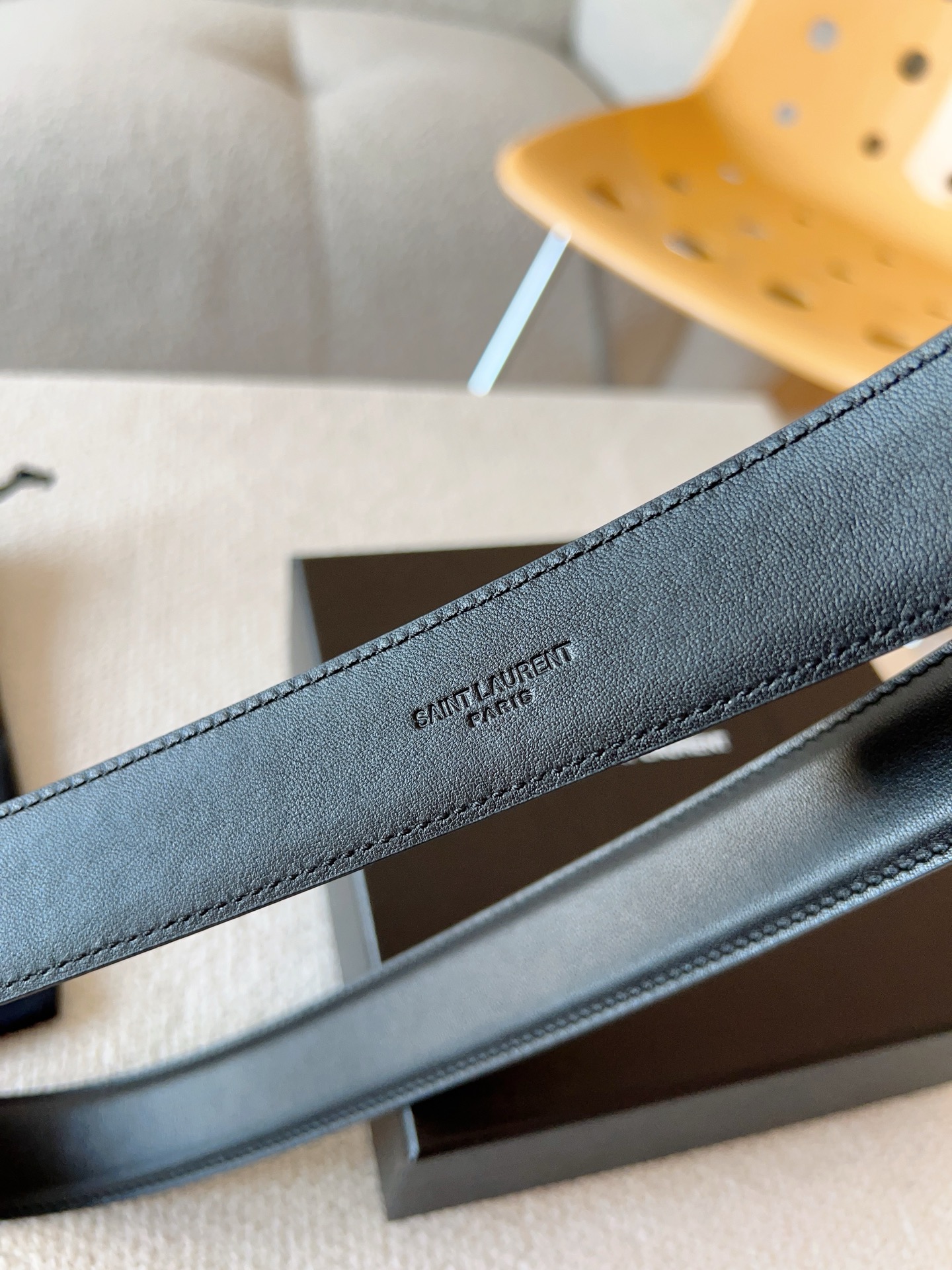 Saint Laurent Female Basic Belt Cow Leather S