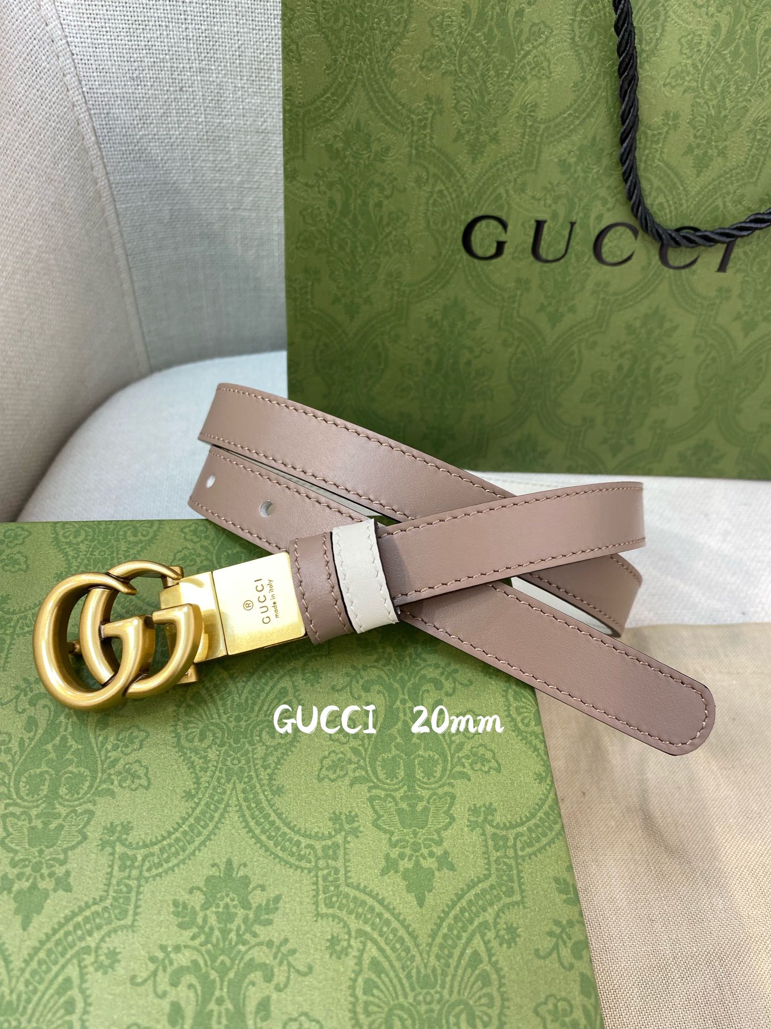 Gucci Female Basic Belt Cow Leather 20mm