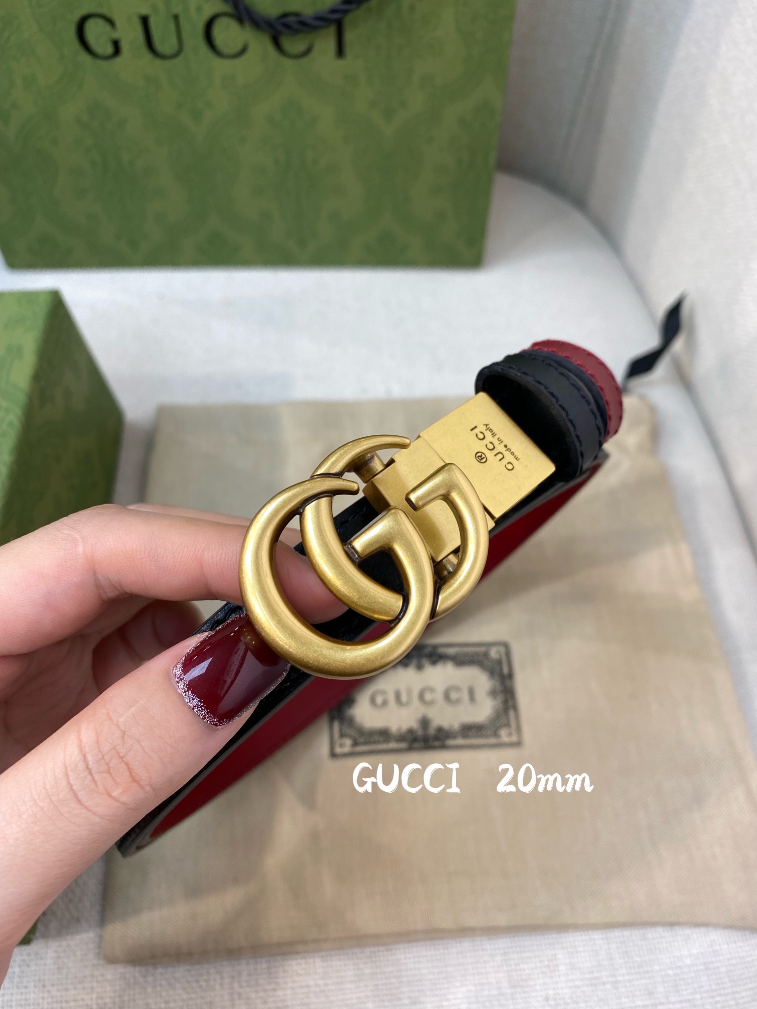 Gucci Female Basic Belt Cow Leather 20mm