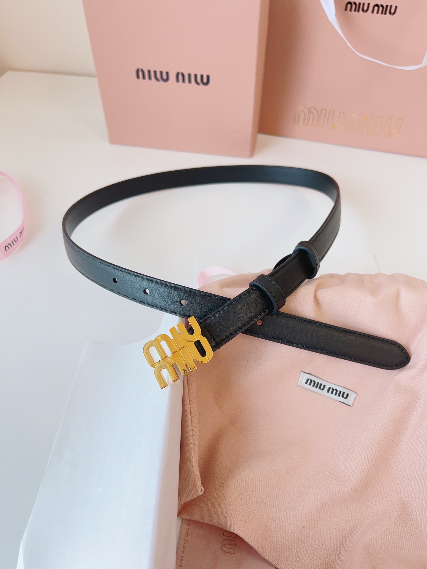 Miu Miu Female Basic Belt S-m