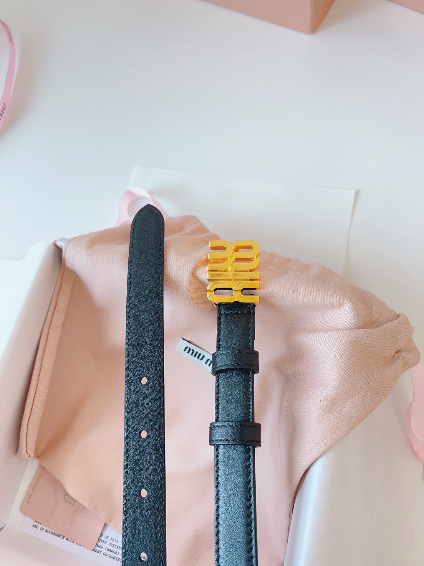 Miu Miu Female Basic Belt S-m