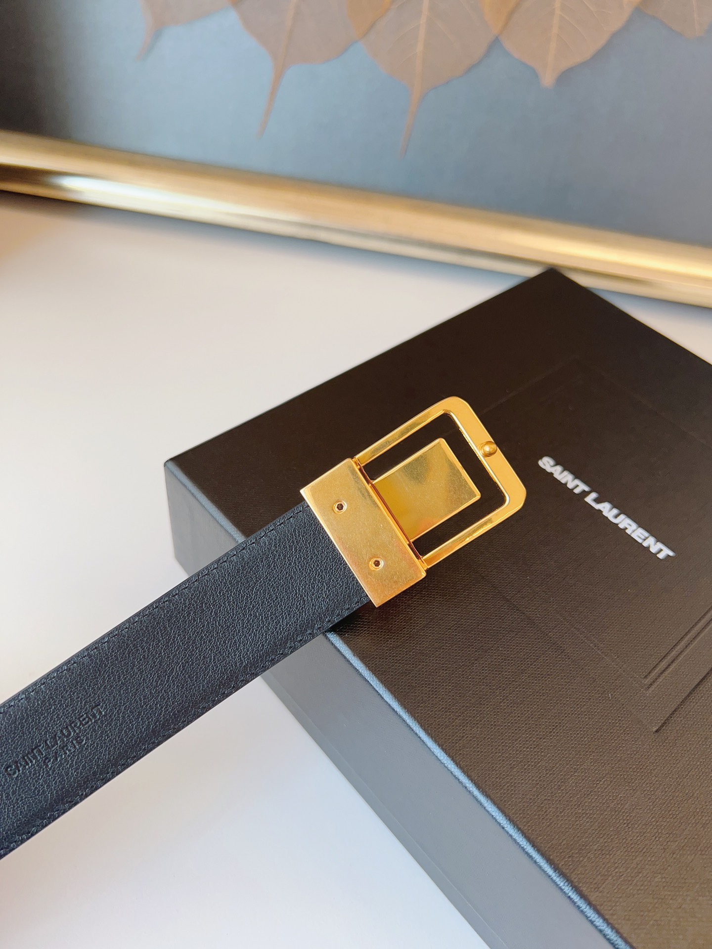 Saint Laurent Female Leather Belt S-m-l