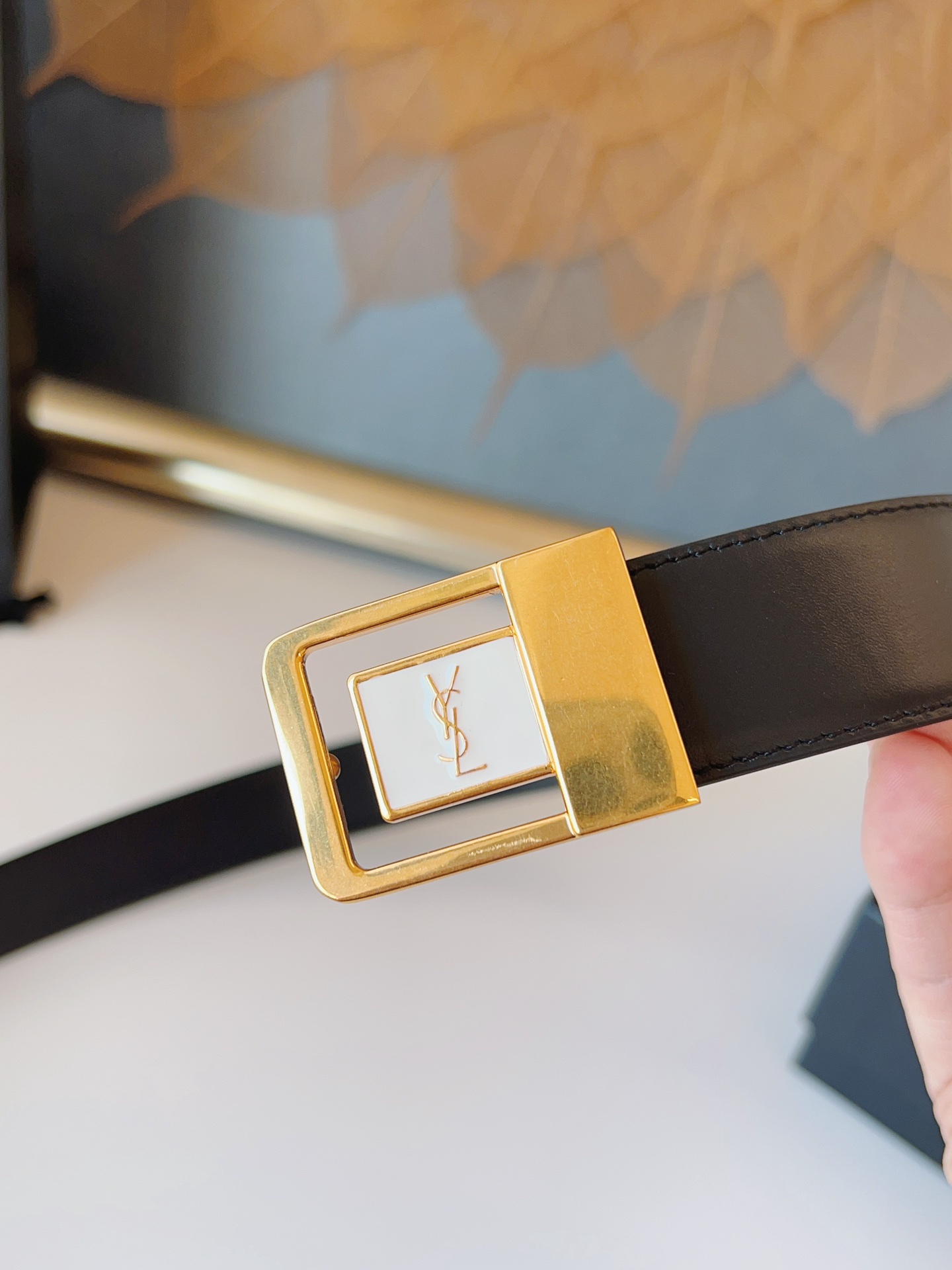 Saint Laurent Female Leather Belt S-m-l