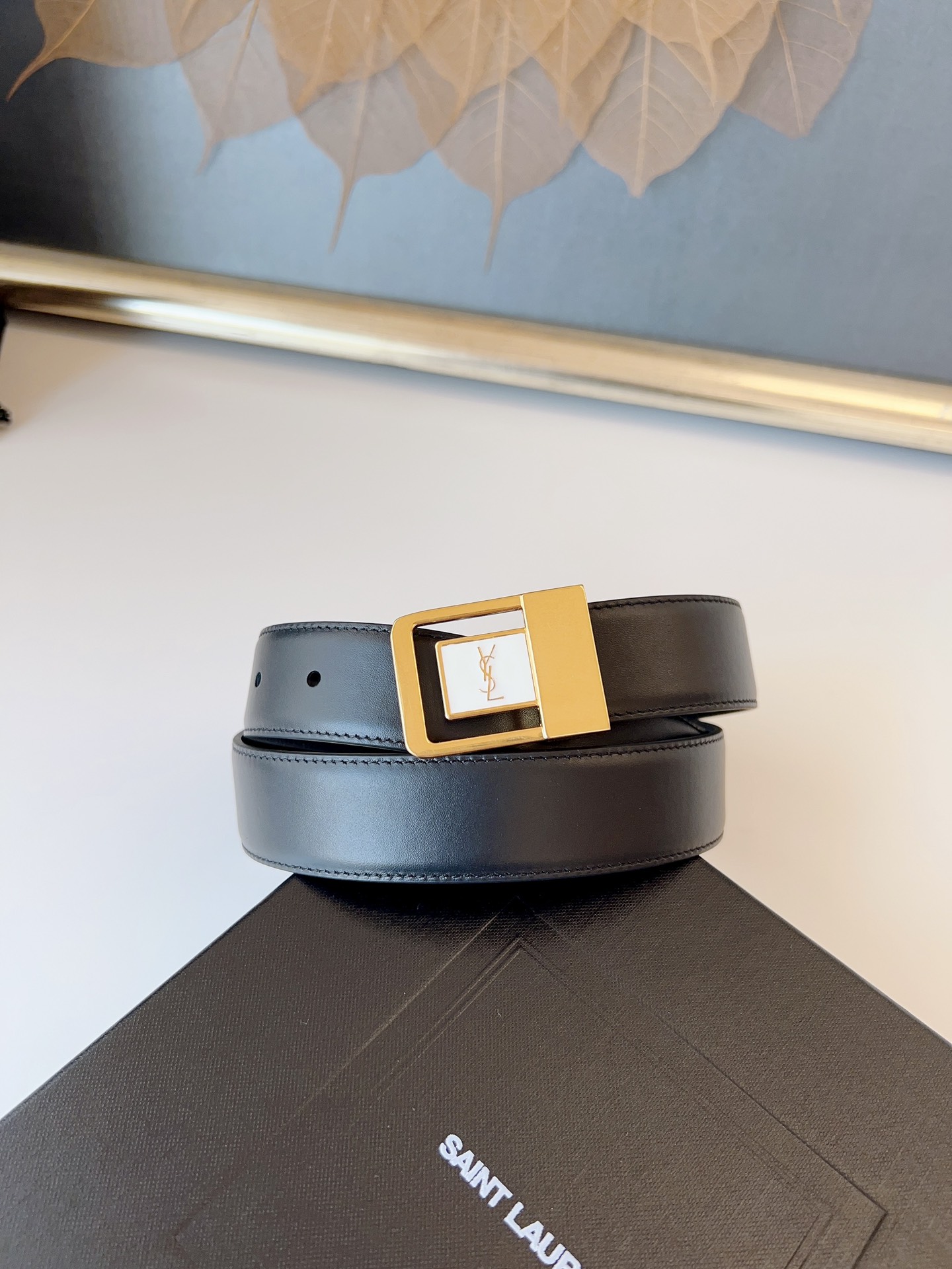 Saint Laurent Female Leather Belt S-m-l