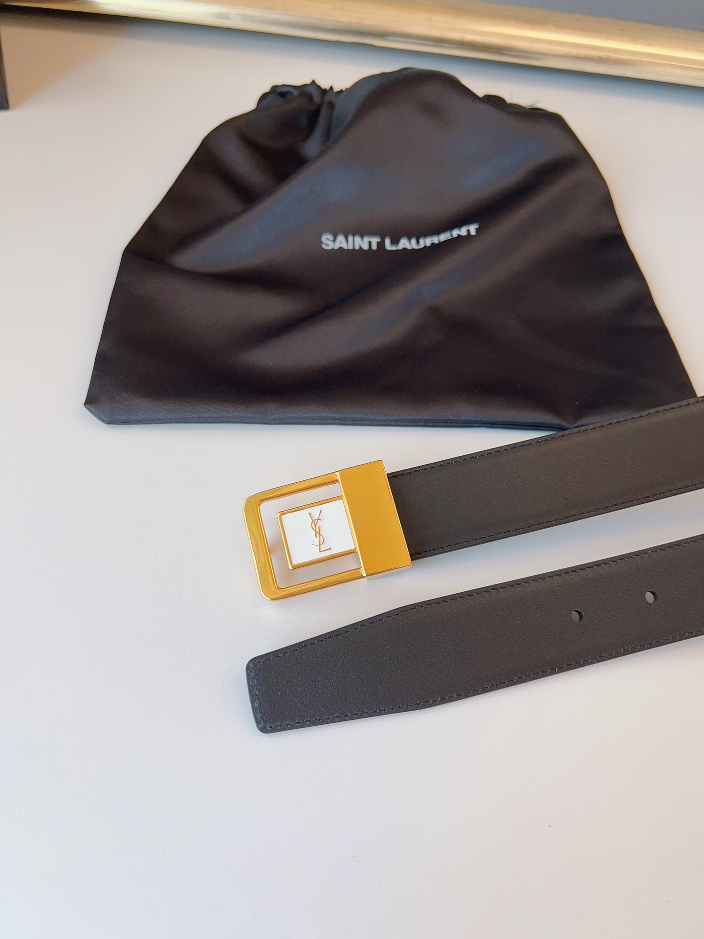 Saint Laurent Female Leather Belt S-m-l