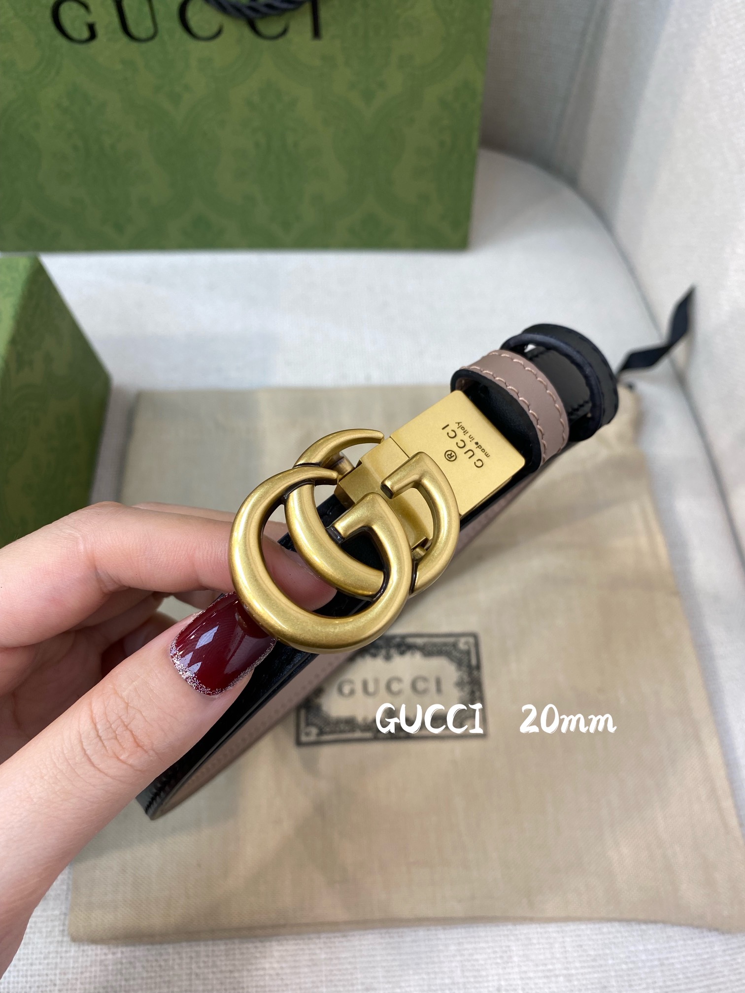 Gucci Female Basic Belt Cow Leather 20mm