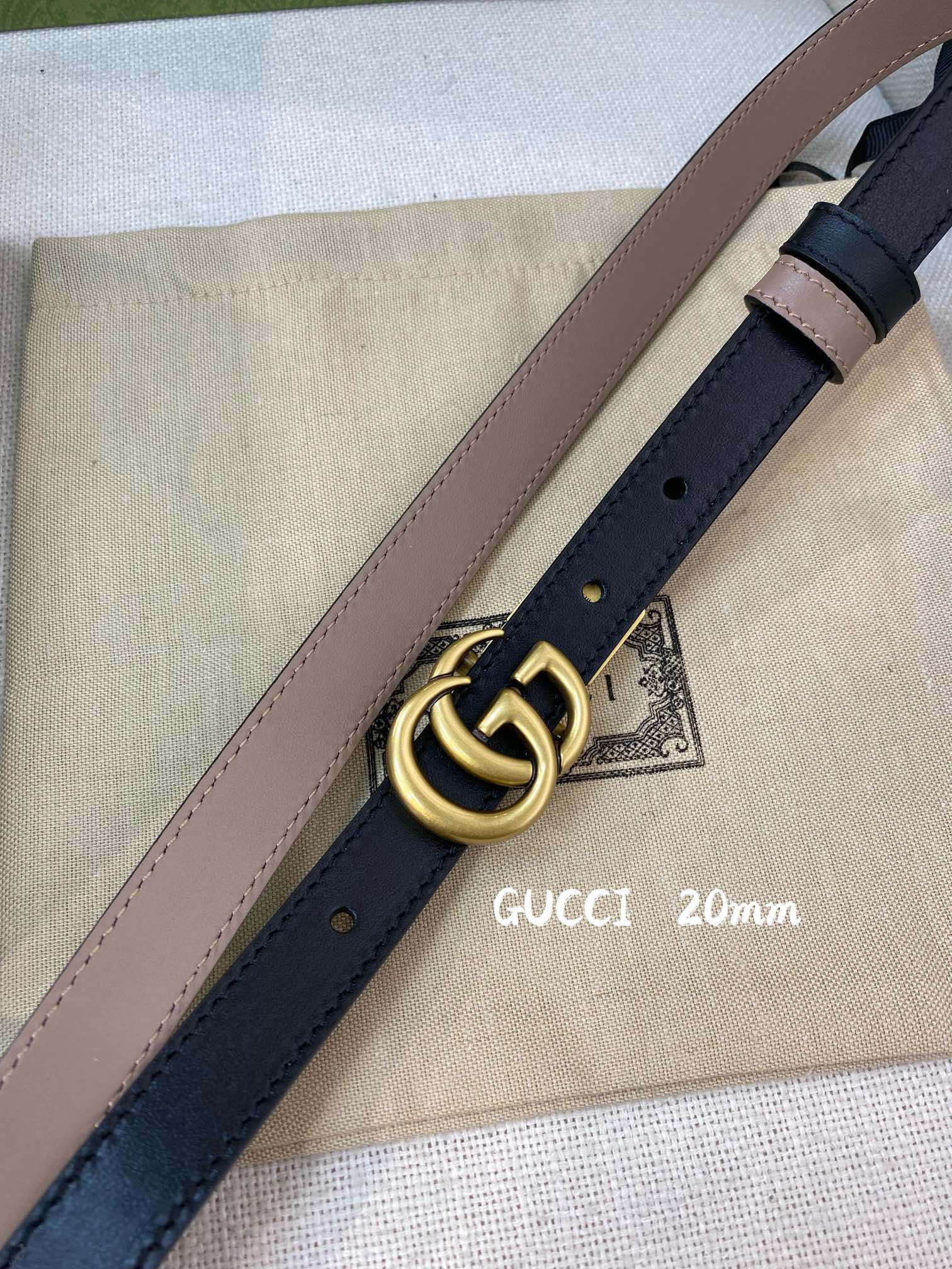 Gucci Female Basic Belt Cow Leather 20mm