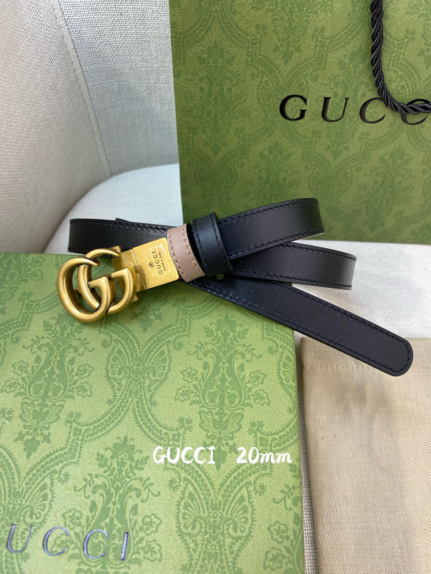 Gucci Female Basic Belt Cow Leather 20mm